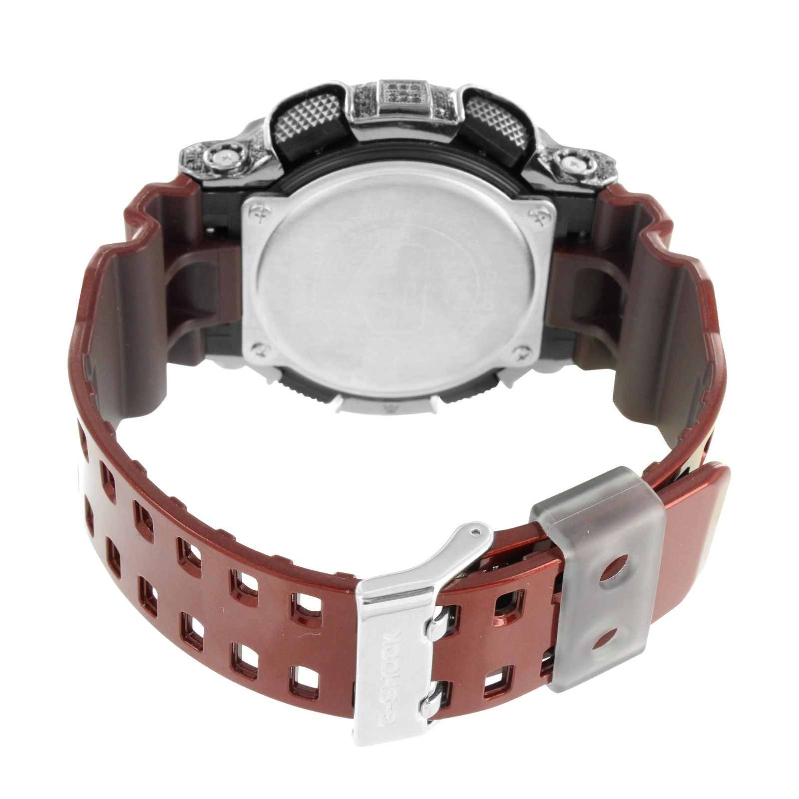 G Shock GA110NM-4A Red Metallic Men's Watch with Black Lab Diamond Bezel - Rugged Digital Sports Watch for Outdoor Adventures, Workouts & Everyday Wear