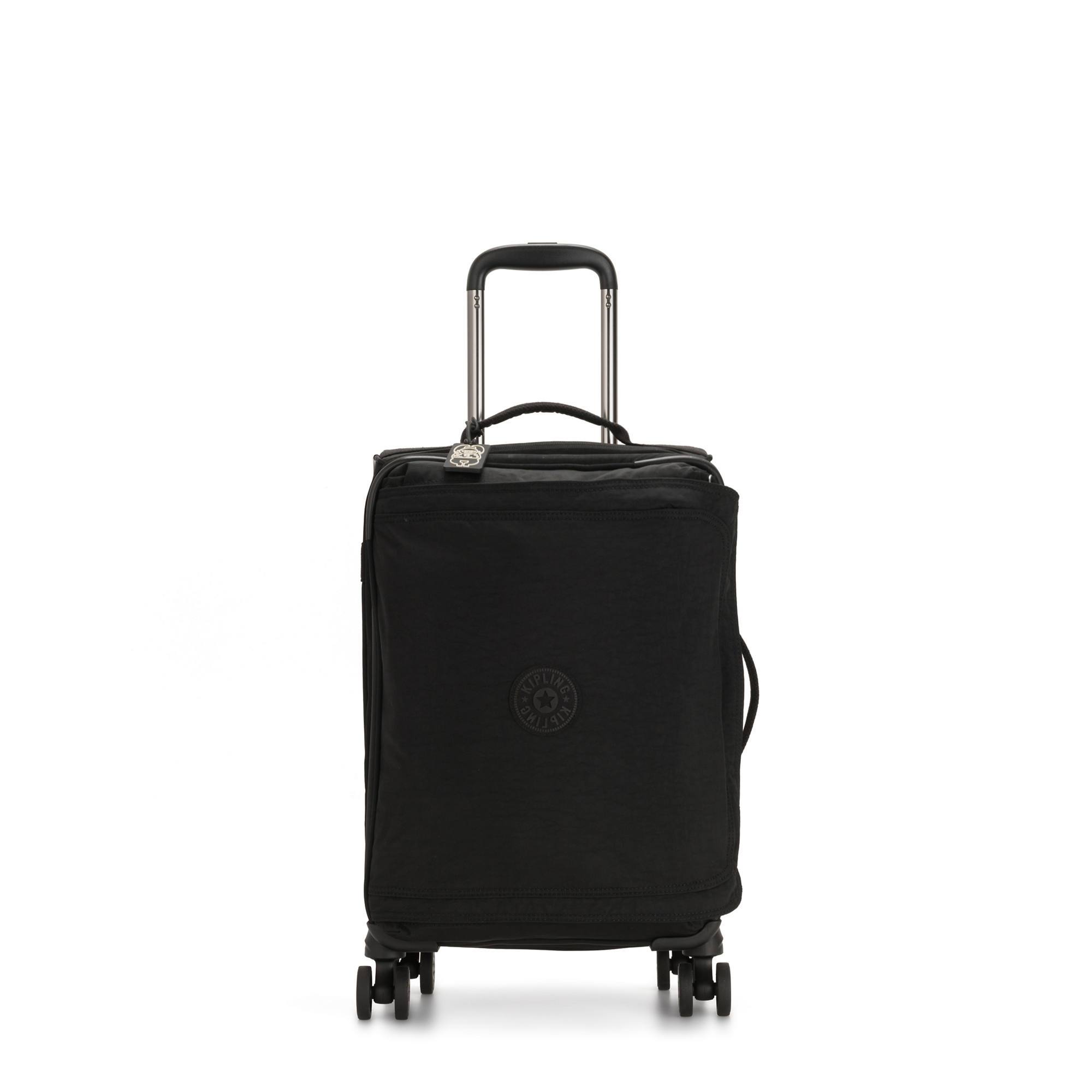 Kipling Spontaneous Small Rolling Luggage - Black Carry-On Suitcase for Women | Lightweight Travel Luggage with Spinner Wheels | Perfect for Business Trips & Weekend Getaways