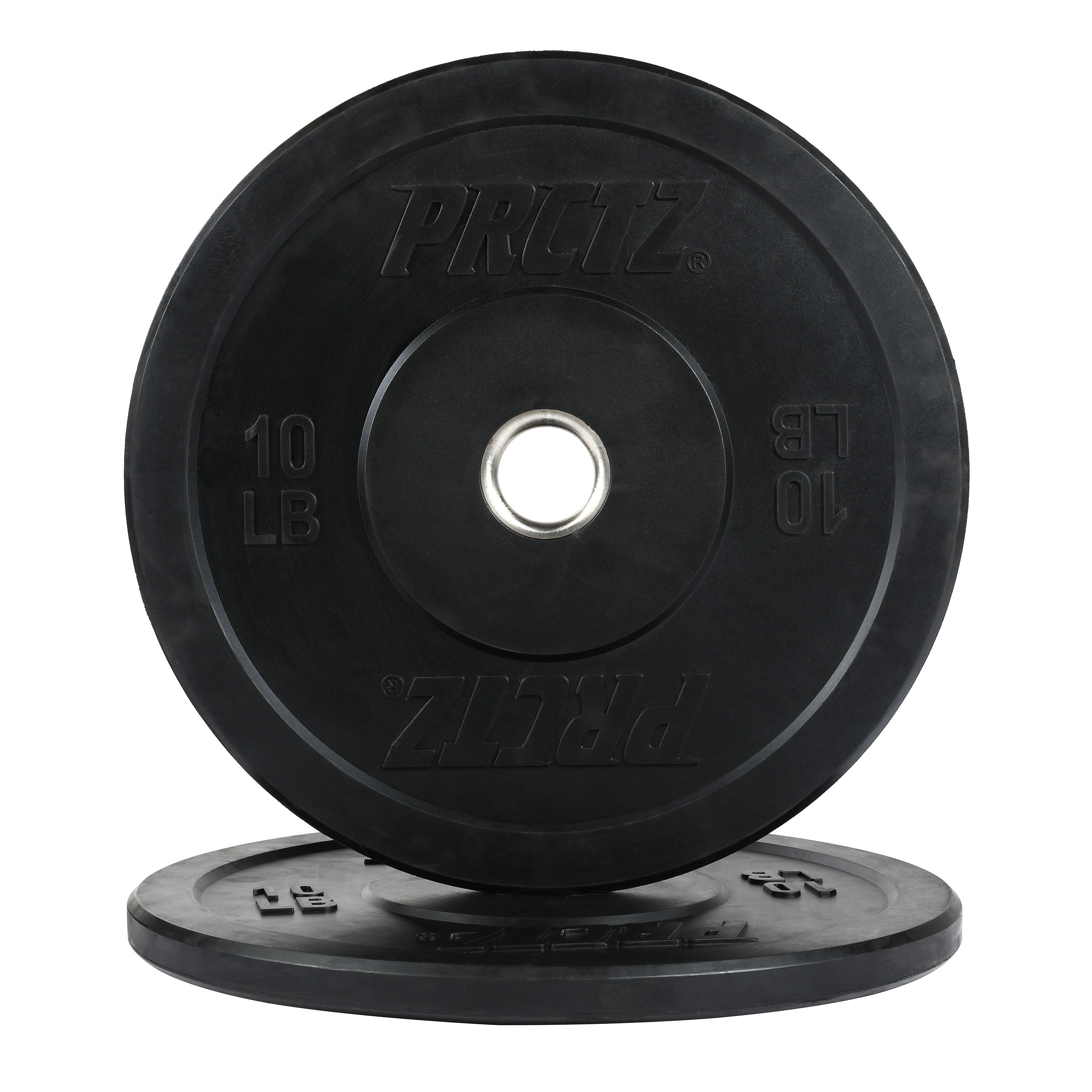 PRCTZ 160 lb Rubber Bumper Weight Plate Set - 2
