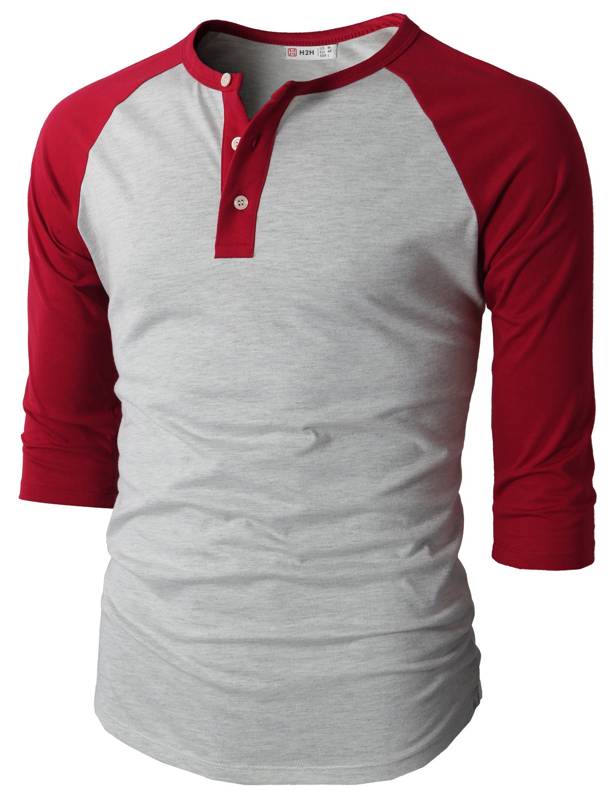 Men's Casual Slim Fit Henley T-Shirts - Raglan Long & 3/4 Sleeve Baseball Jersey Shirts for Everyday Wear, Gym & Street Style