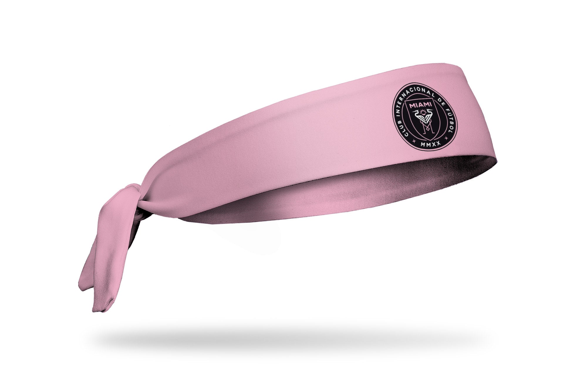 Inter Miami CF Pink Logo Flex Tie Headband for Women & Men - Adjustable Sweatband for Soccer, Running, Workouts & Sports - Perfect Gift for Fans