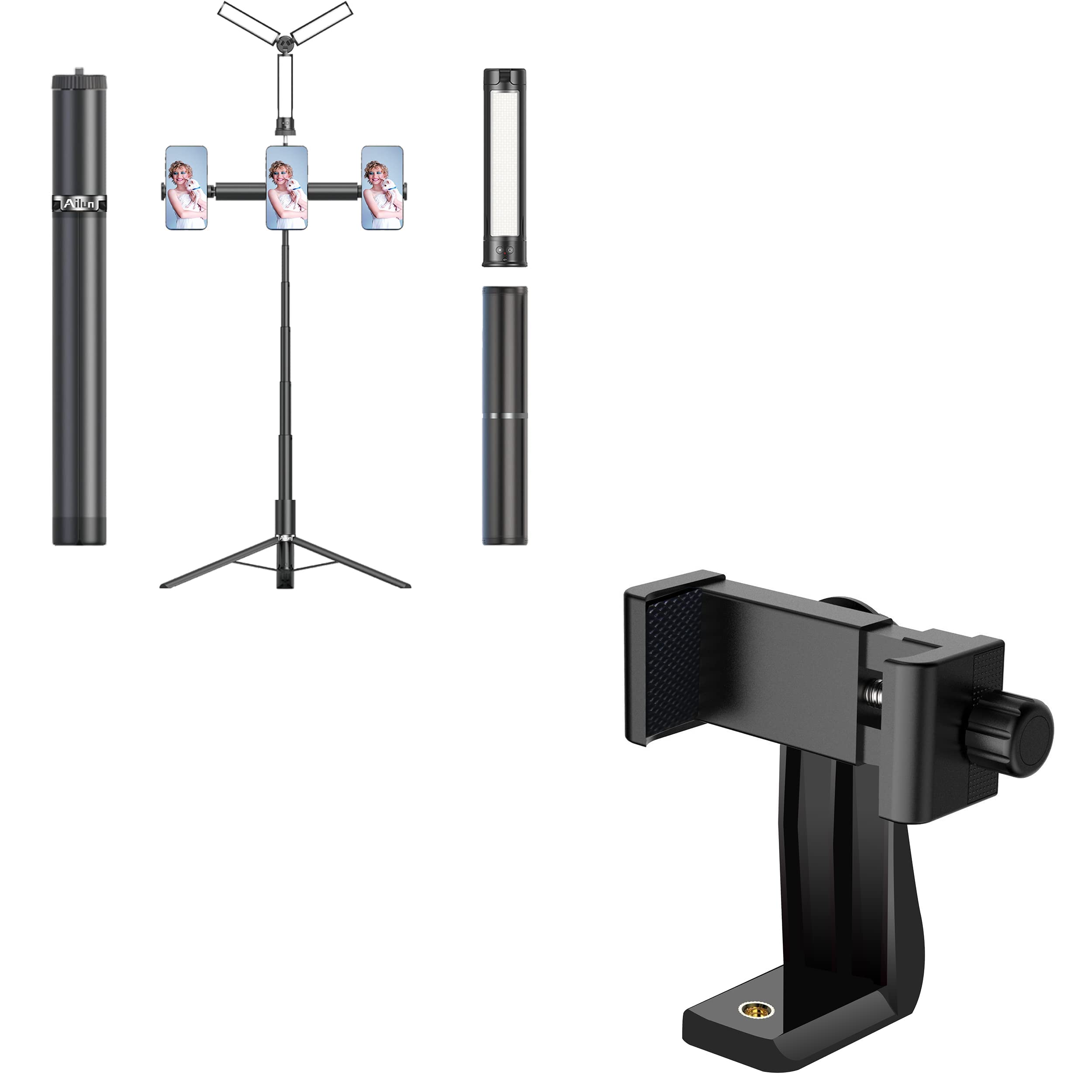 Ailun Rotatable Tripod Phone Mount with 65