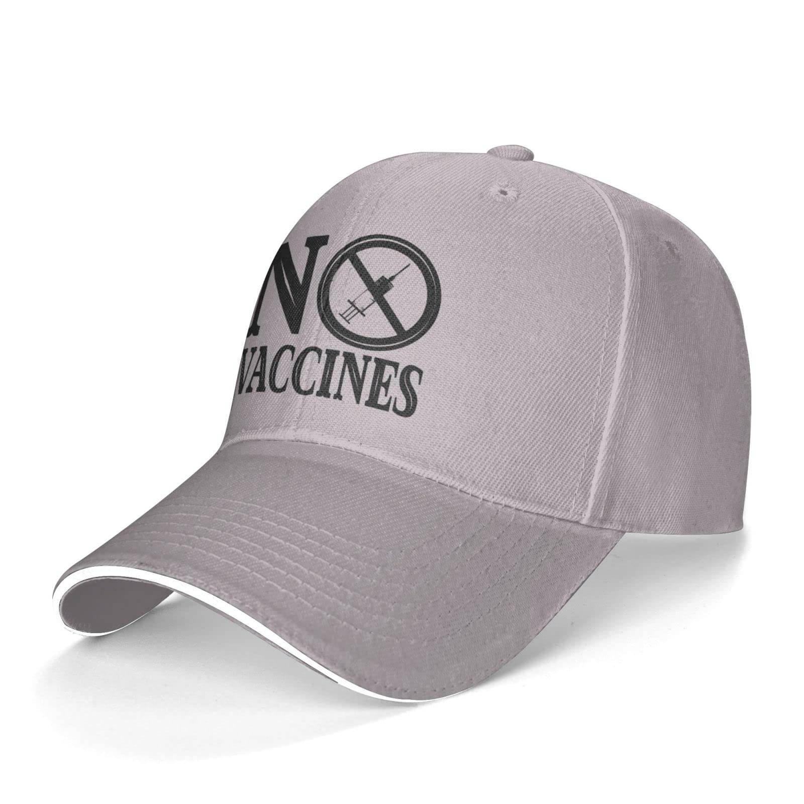 Anti-Vaccine Baseball Cap for Men & Women - Adjustable Winter Trucker Cowboy Hat in Gray | Perfect for Outdoor Activities, Protests & Casual Wear