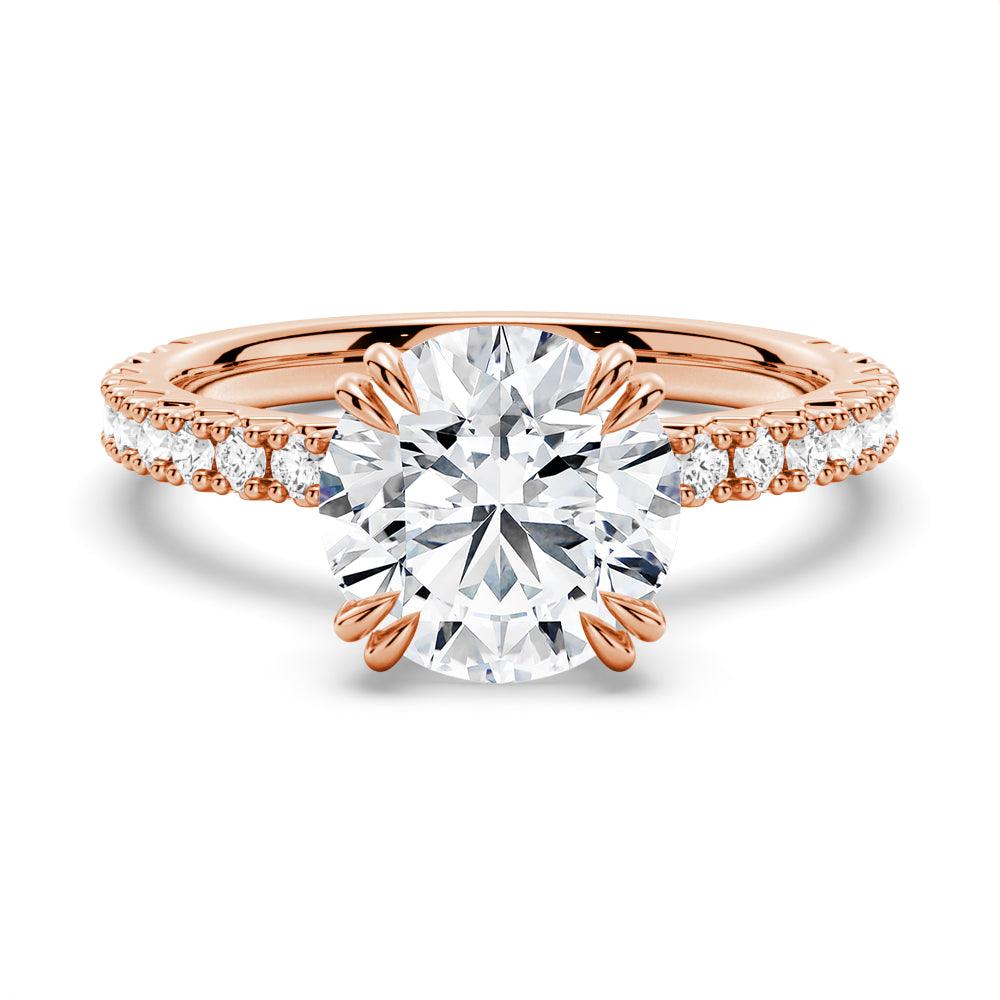 Round Cut Moissanite Wedding Ring Set for Couples - 14K White Gold Engagement & Matching Men's Band - Perfect for Anniversaries, Proposals & Romantic Occasions