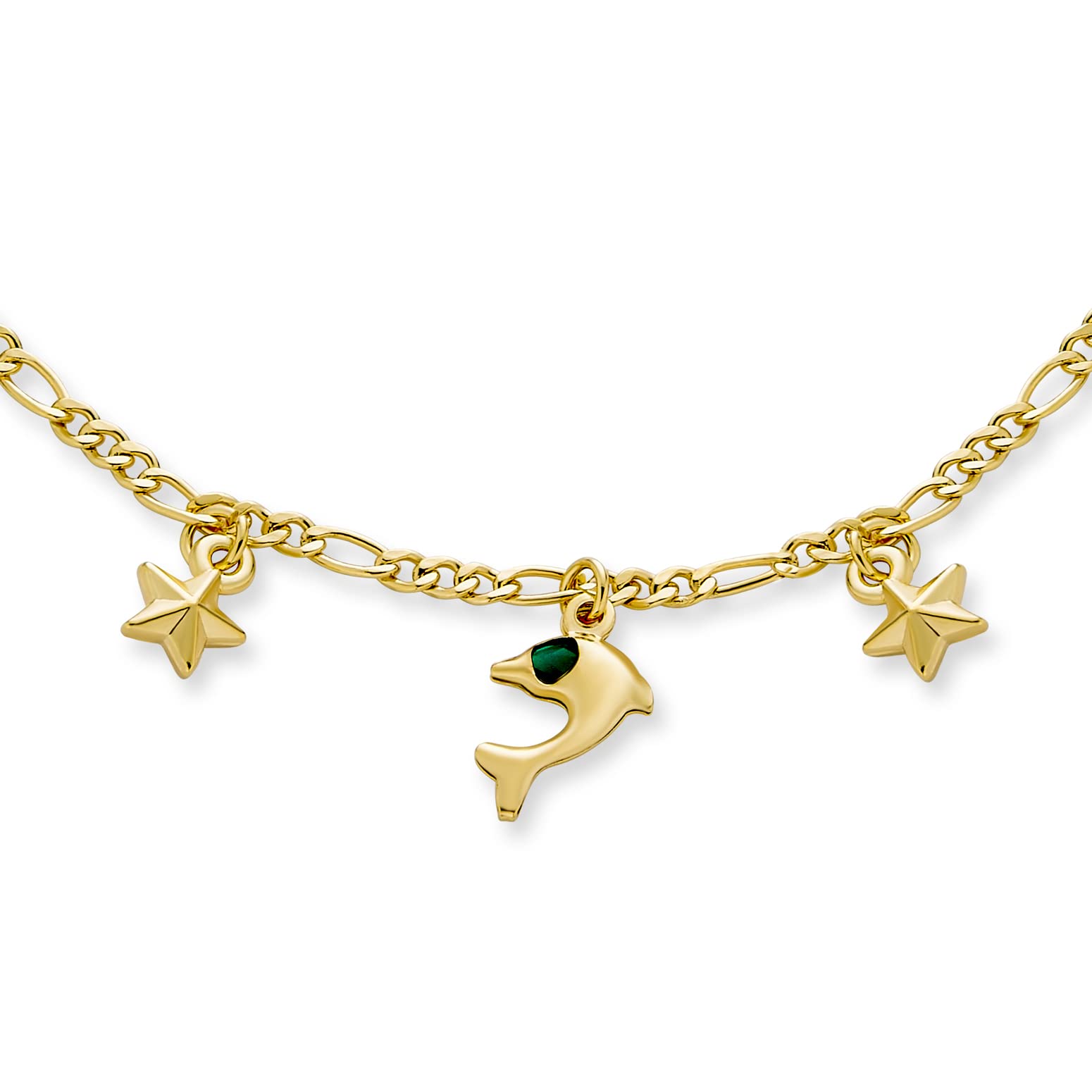 14K Gold Plated Nautical Charm Bracelet for Women - Beach Vacation Jewelry