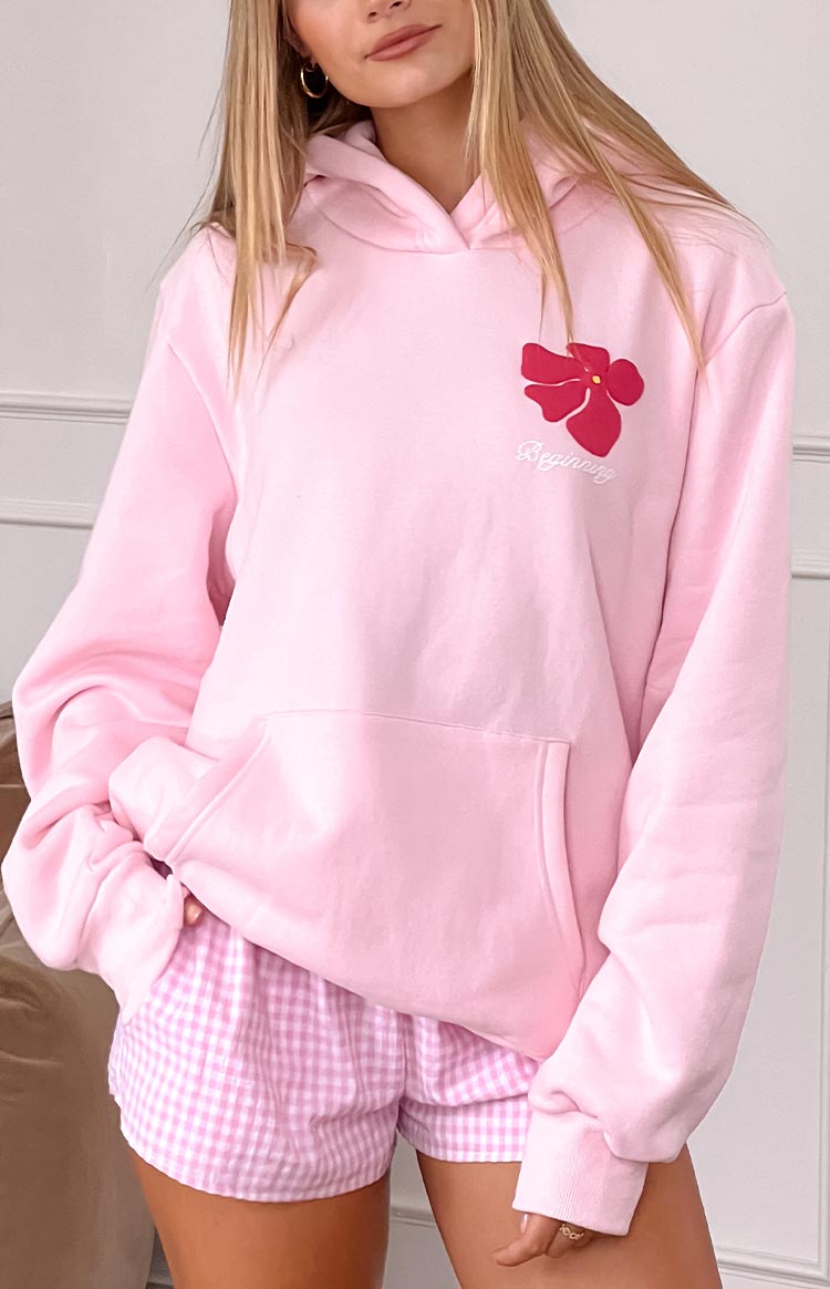 Beginning Pink Hawaii Hoodie - Soft & Cozy Pullover Sweatshirt for Women | Perfect for Casual Wear, Travel & Loungewear