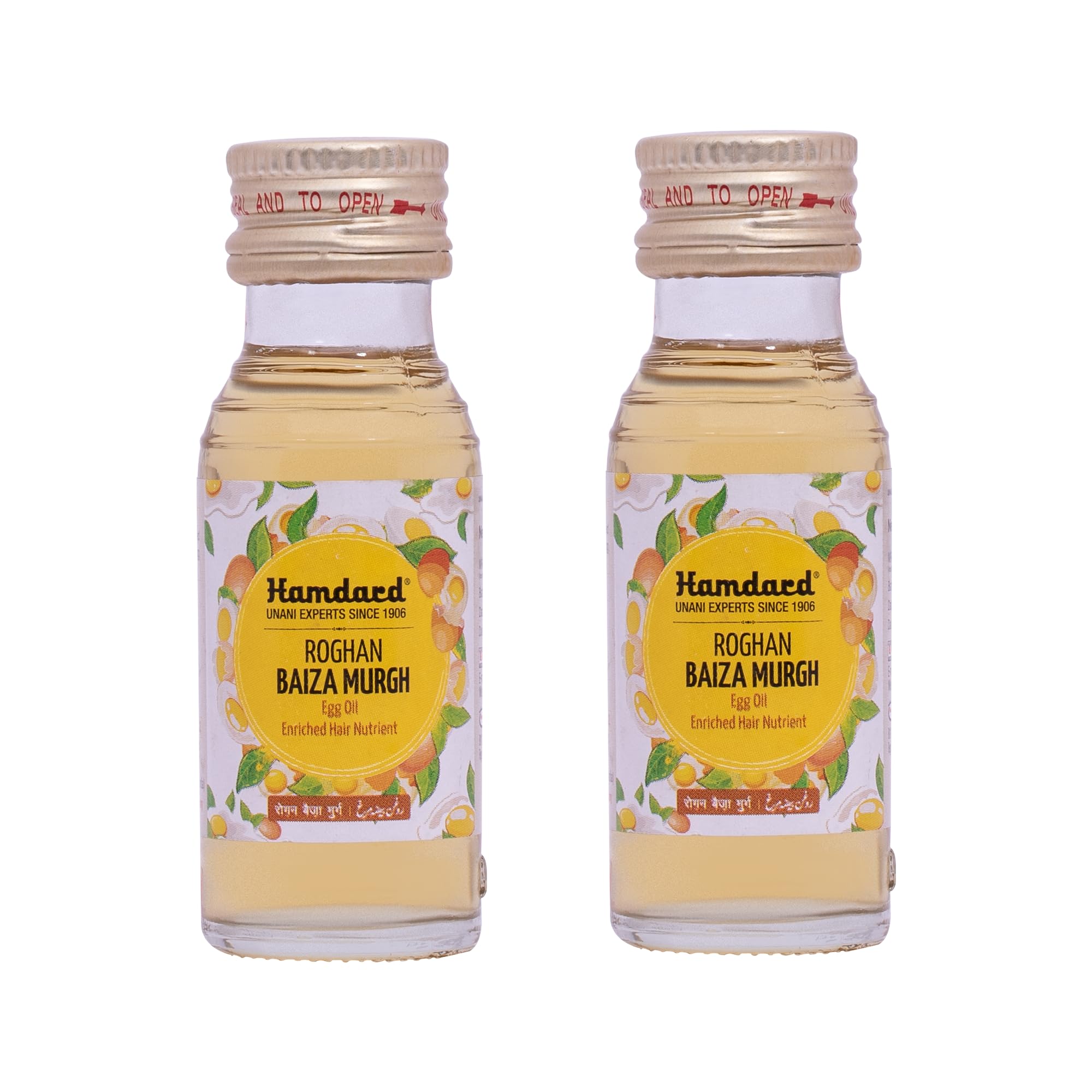 Hamdard Roghan Baiza Murgh Oil - 25ml | Natural Herbal Remedy for Hair Growth, Hair Loss & Premature Graying | All-Natural Ingredients | Pack of 2 | Perfect for Daily Hair Care & Scalp Massage