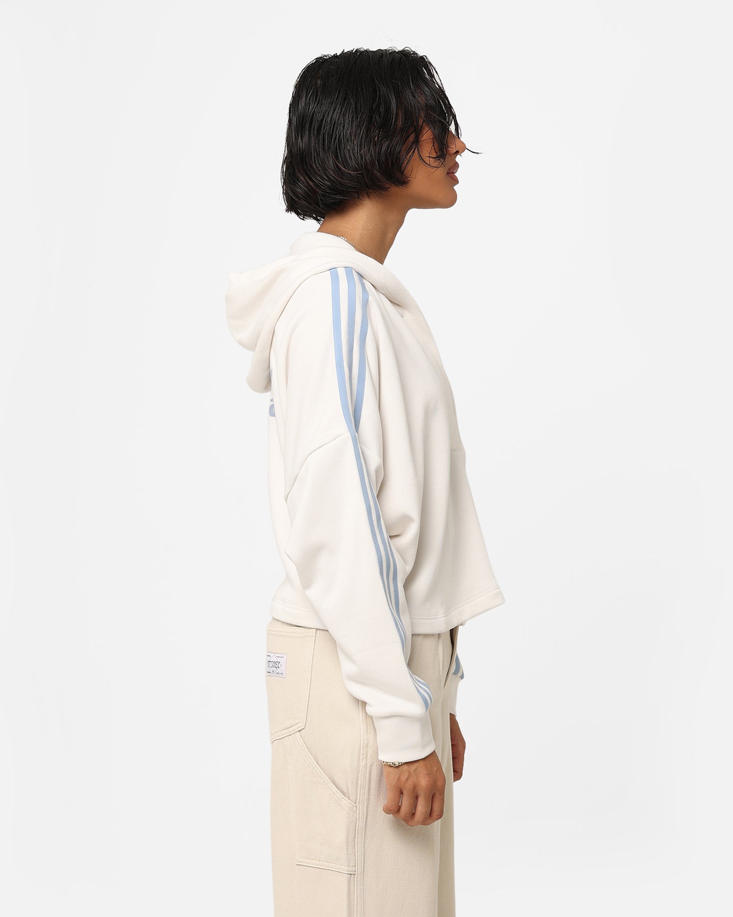 Adidas Women's Cropped Hoodie - Lightweight Fleece Pullover for Running, Yoga & Casual Wear - Trendy Streetwear Fashion for Women