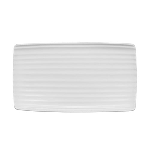 Ariane 922519 Artisan Rectangular Platter - Matte White Ceramic Serving Tray 14