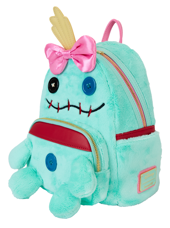 Disney Lilo & Stitch Scrump Plush Mini Backpack - Cute Loungefly Crossbody Bag for Women, Girls | Perfect for Disney Parks, Cosplay & Everyday Use