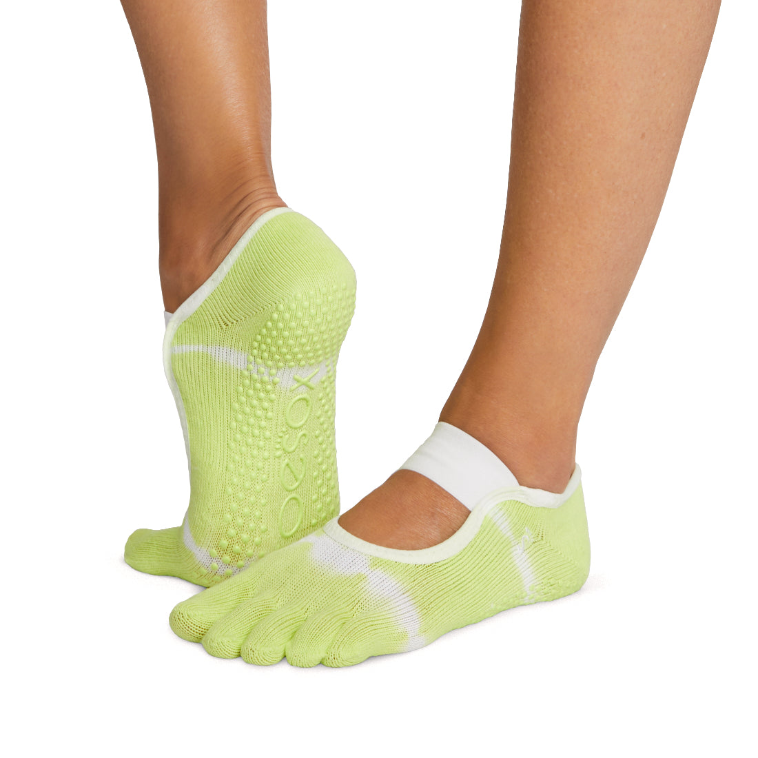 ToeSox Mia Grip Yoga Socks - Non-Slip Grip Socks for Pilates, Barre & Dance - Improve Balance & Stability During Workouts