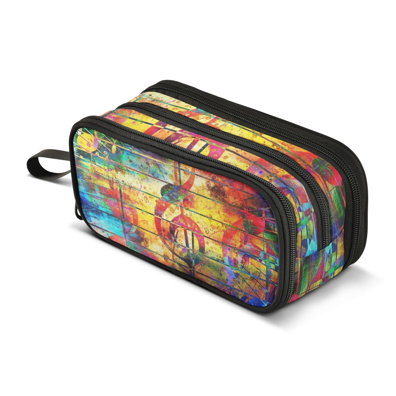 J JOYSAY Music Notes Clef Pencil Case - Large Capacity Pen Holder for School & Office - Cute Stationery Organizer for Students, Girls & Boys - Perfect for Music Lovers, Backpack Essentials & Classroom Supplies