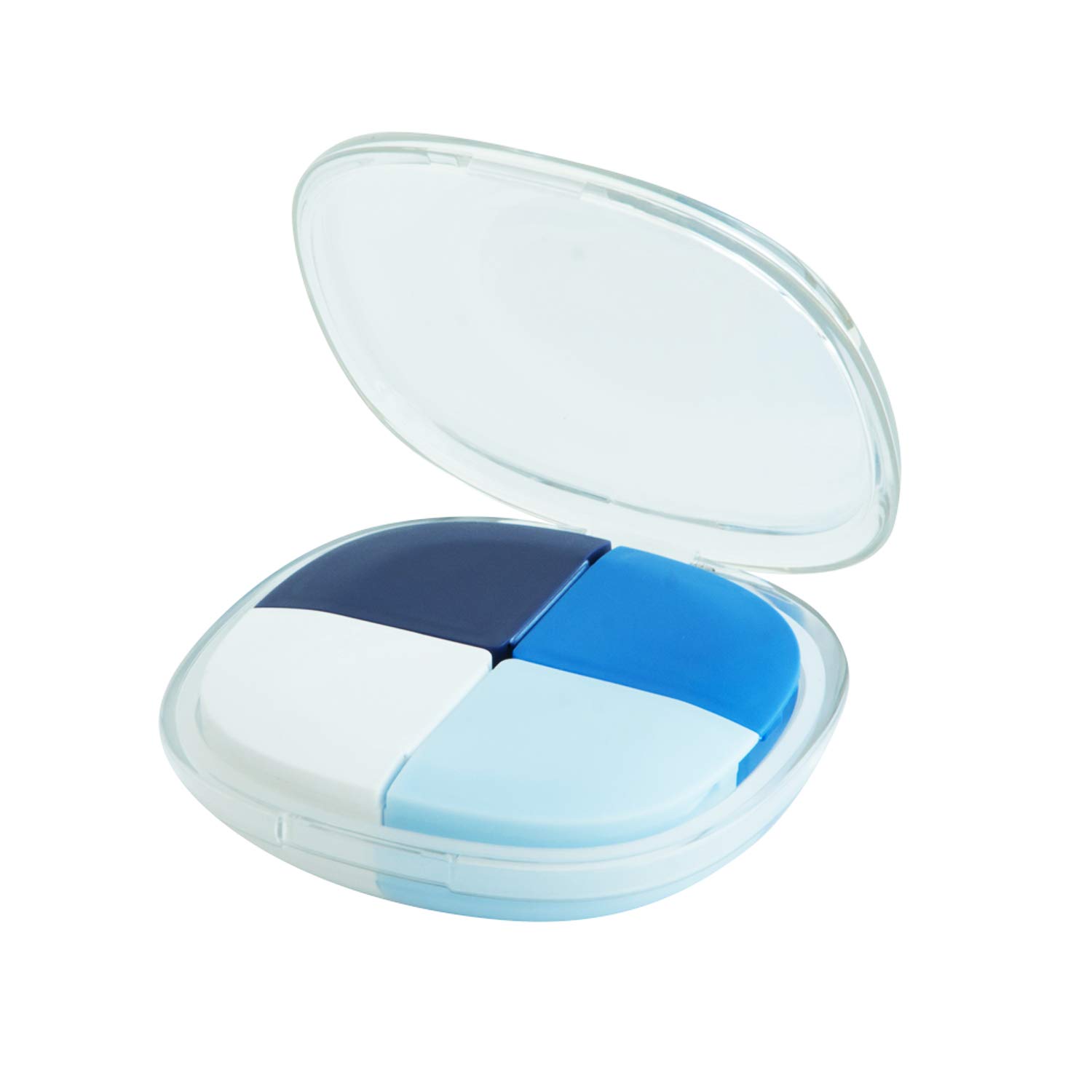 Portable Pill Organizer Box - Travel-Friendly Daily Medicine Storage with Independent Chambers | Moisture Proof & Odor-Free | Compact & Easy Carry for Home, Office, Gym & Travel (Blue)