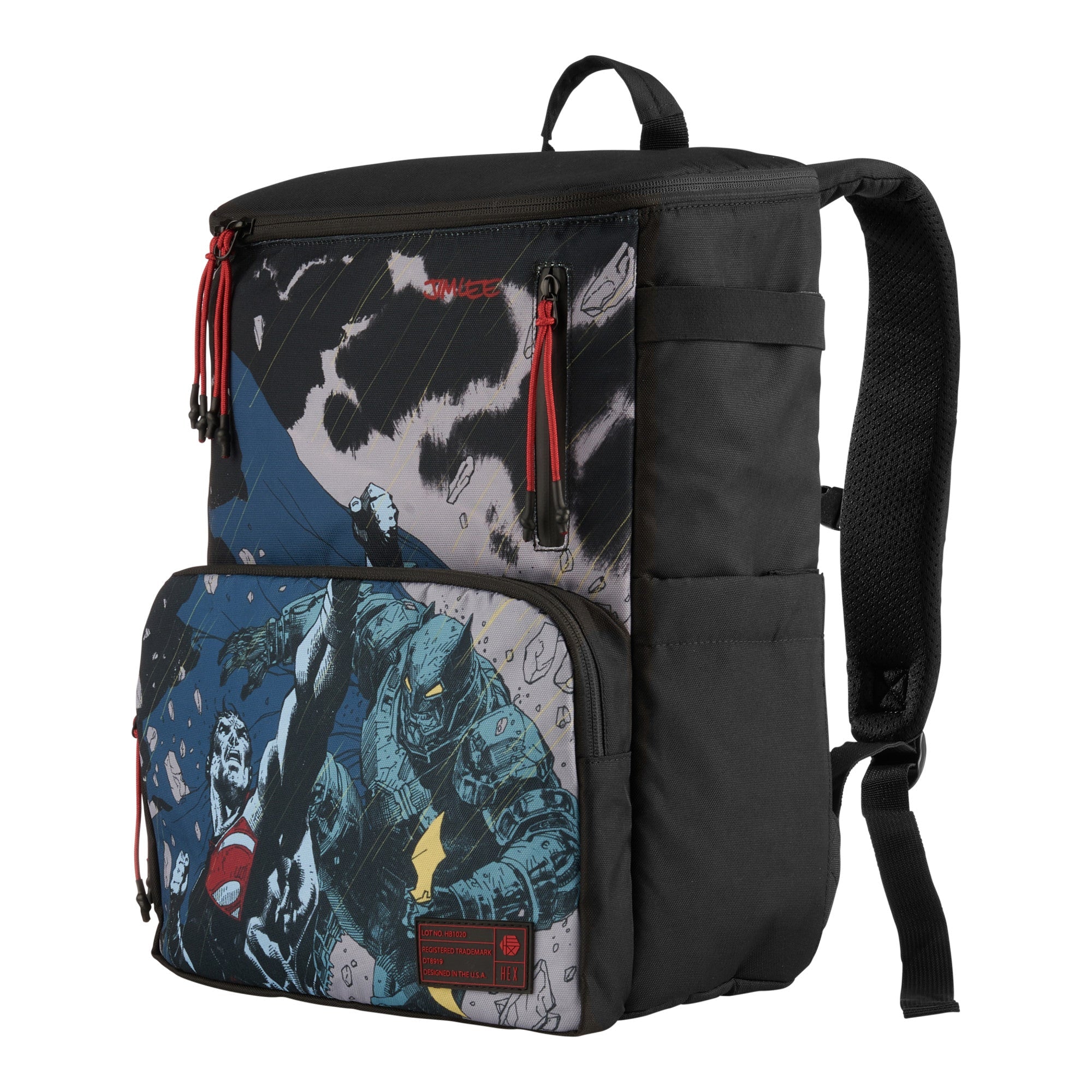Comic Book Collector Backpack V2 - Batman vs Superman Design - Durable & Stylish for School, Travel & Comic Conventions