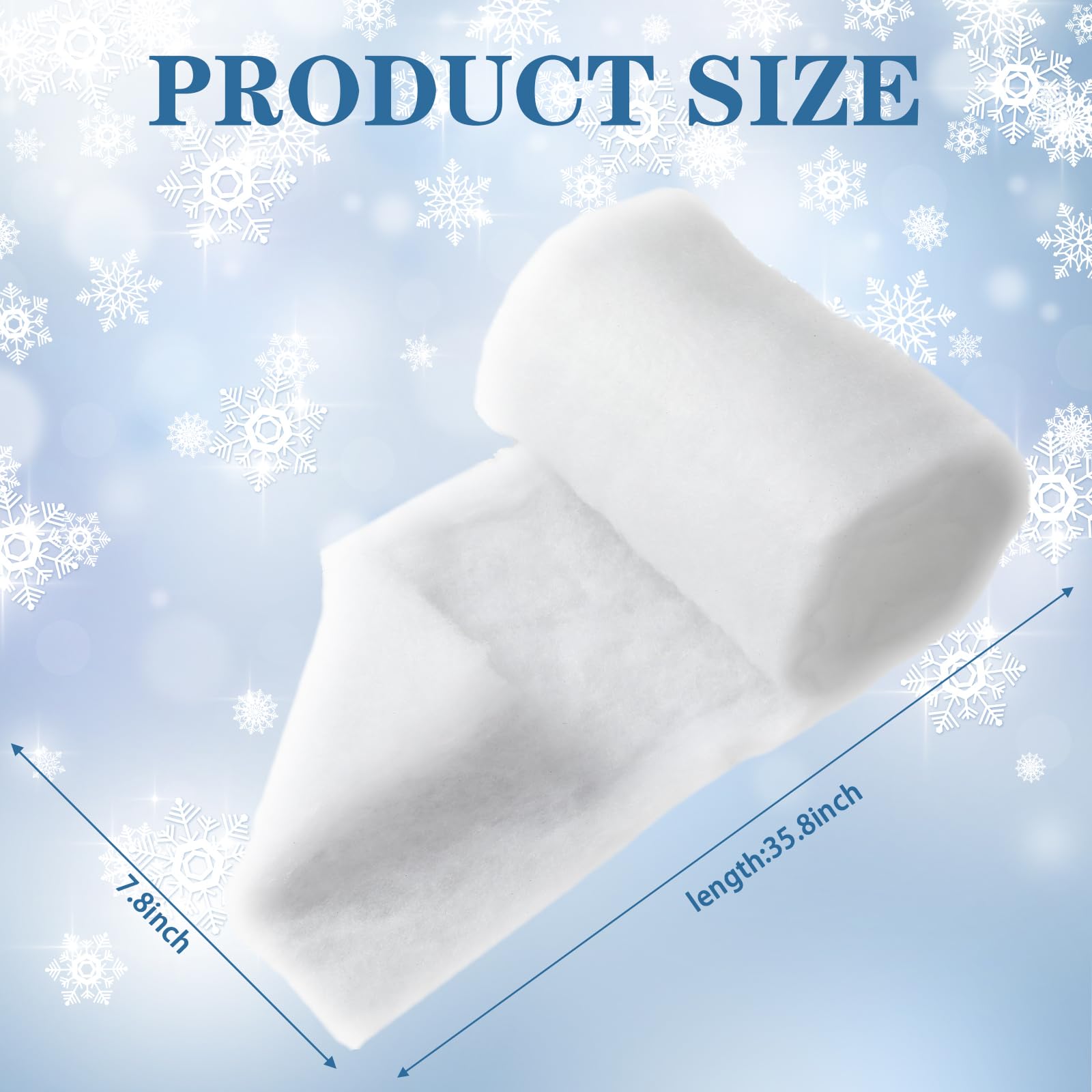 Tatuo Artificial Fake Snow Blanket - 35.8 x 7.8 Inch Christmas Village Display, Fluffy Tree Base Cover for Winter Wonderland Decor (2-Pack) - Perfect for Holiday Home Decor, Christmas Tree Skirts & Festive Winter Scenes