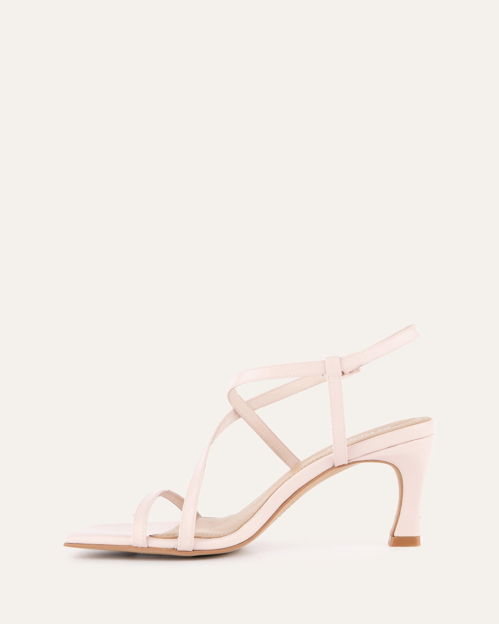 JOCKEY Women's High Heel Sandals - Soft Pink Genuine Leather Strappy Summer Dress Shoes for Weddings, Parties & Date Nights