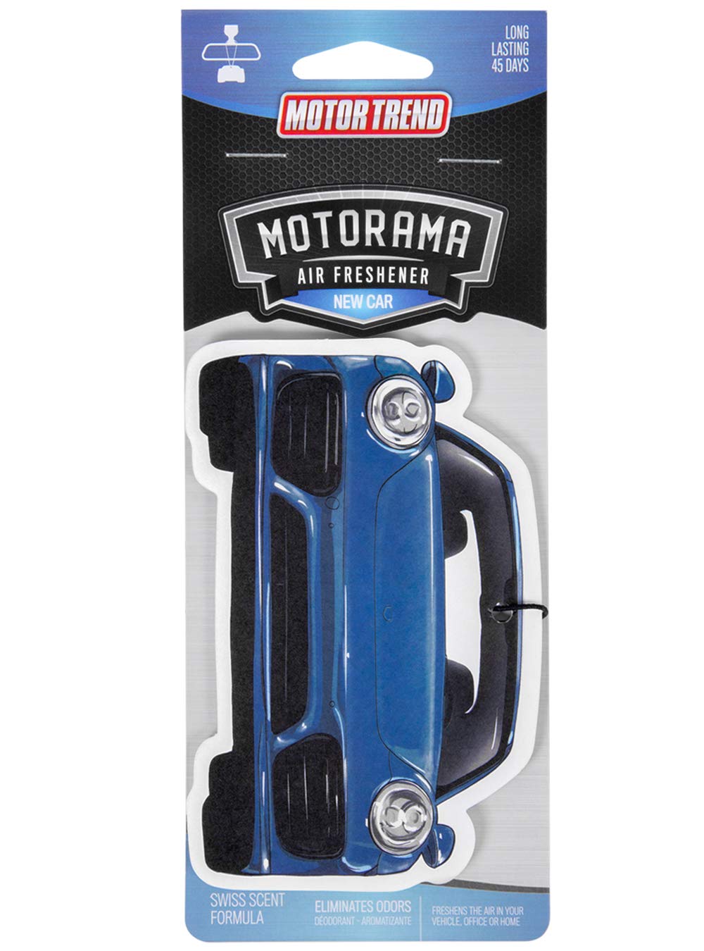 Motor Trend Hanging Car Air Freshener - Long Lasting Odor Eliminator for Cars, Trucks, SUVs & Vans | Interior Deodorizer & Scent Diffuser | New Car Fragrance for Home, Office & Travel Use