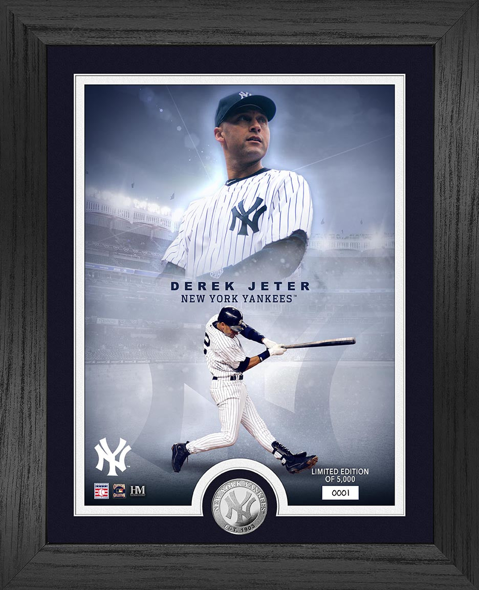 Derek Jeter New York Yankees Commemorative Silver Coin with Photo - Limited Edition Collectible for Baseball Fans and Sports Memorabilia Enthusiasts - Perfect for Display, Gifts, and Home Decor