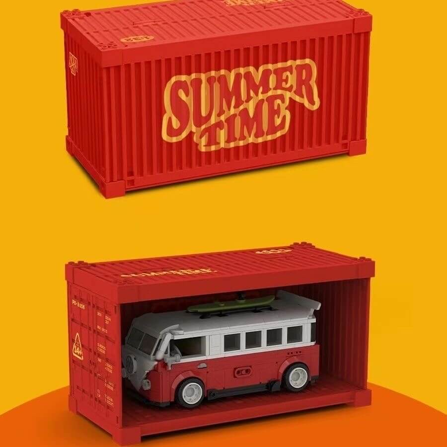 Power Block Summer Time Series Container Model Car - Diecast Toy for Kids & Collectors - Perfect for Playtime, Gifts, and Display