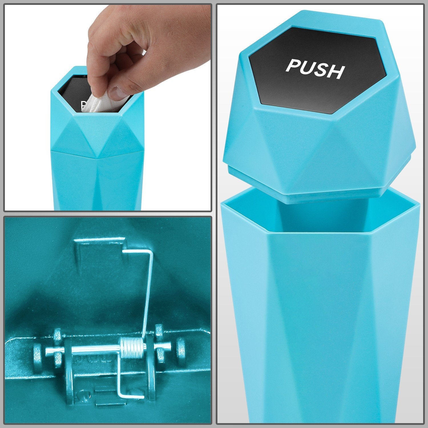 Compact Car Cup Holder Trash Can - 1/2 Liter Capacity (3
