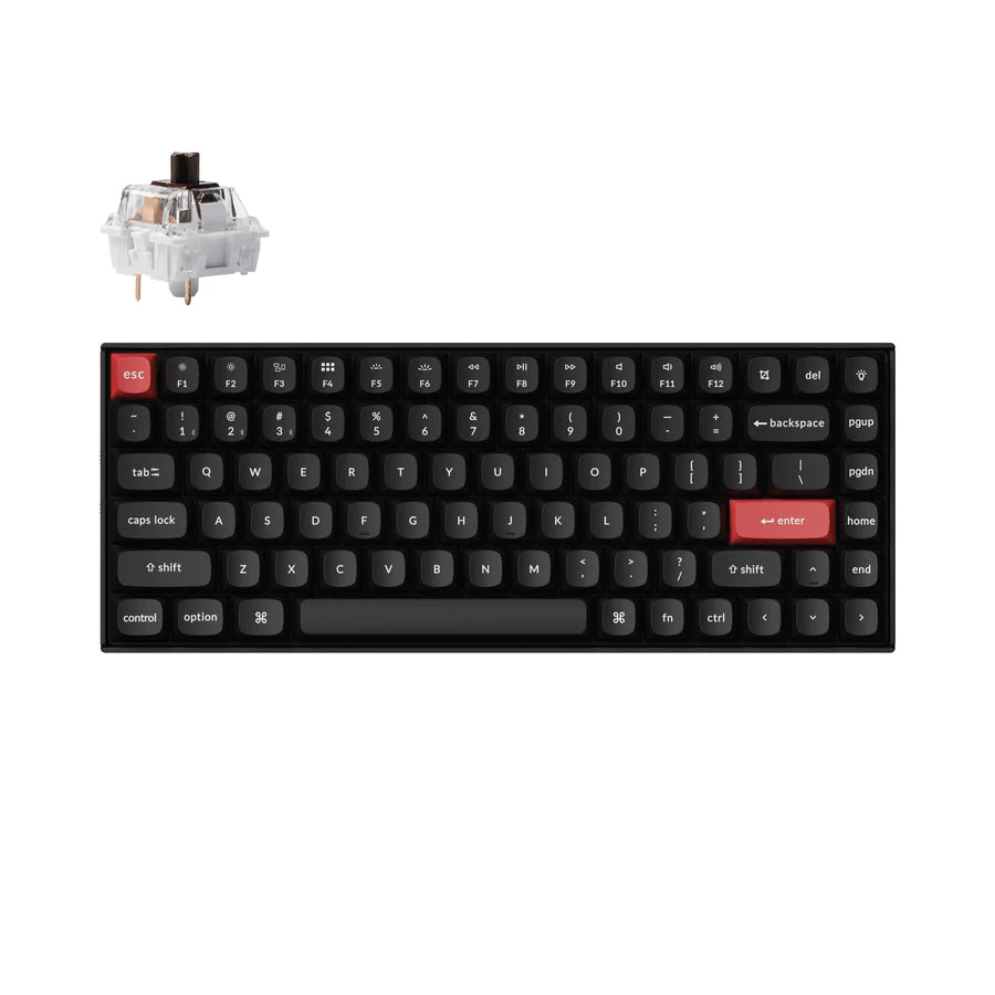 Keychron K2 Pro 75% Layout Wireless Mechanical Keyboard - Hot-Swappable, QMK/VIA Programmable, Bluetooth/USB-C - Perfect for Mac, Windows, Gaming & Office Work
