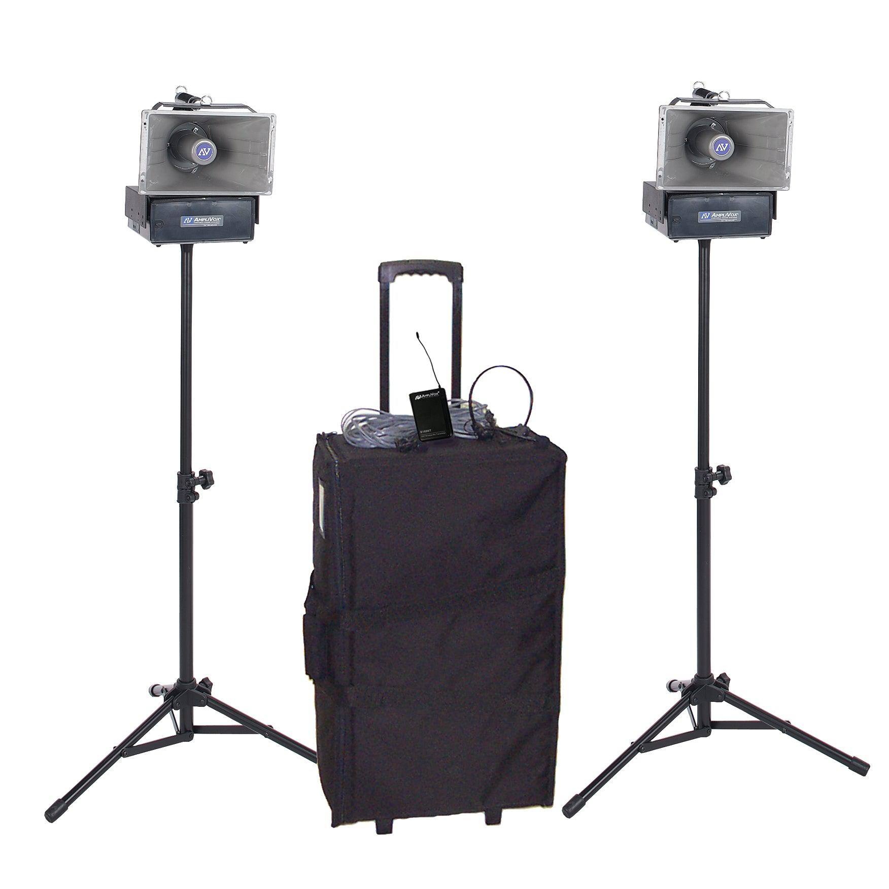Amplivox Wireless Speaker with Half Mile Range - Portable PA System for Outdoor Events, Sports, and Emergency Announcements