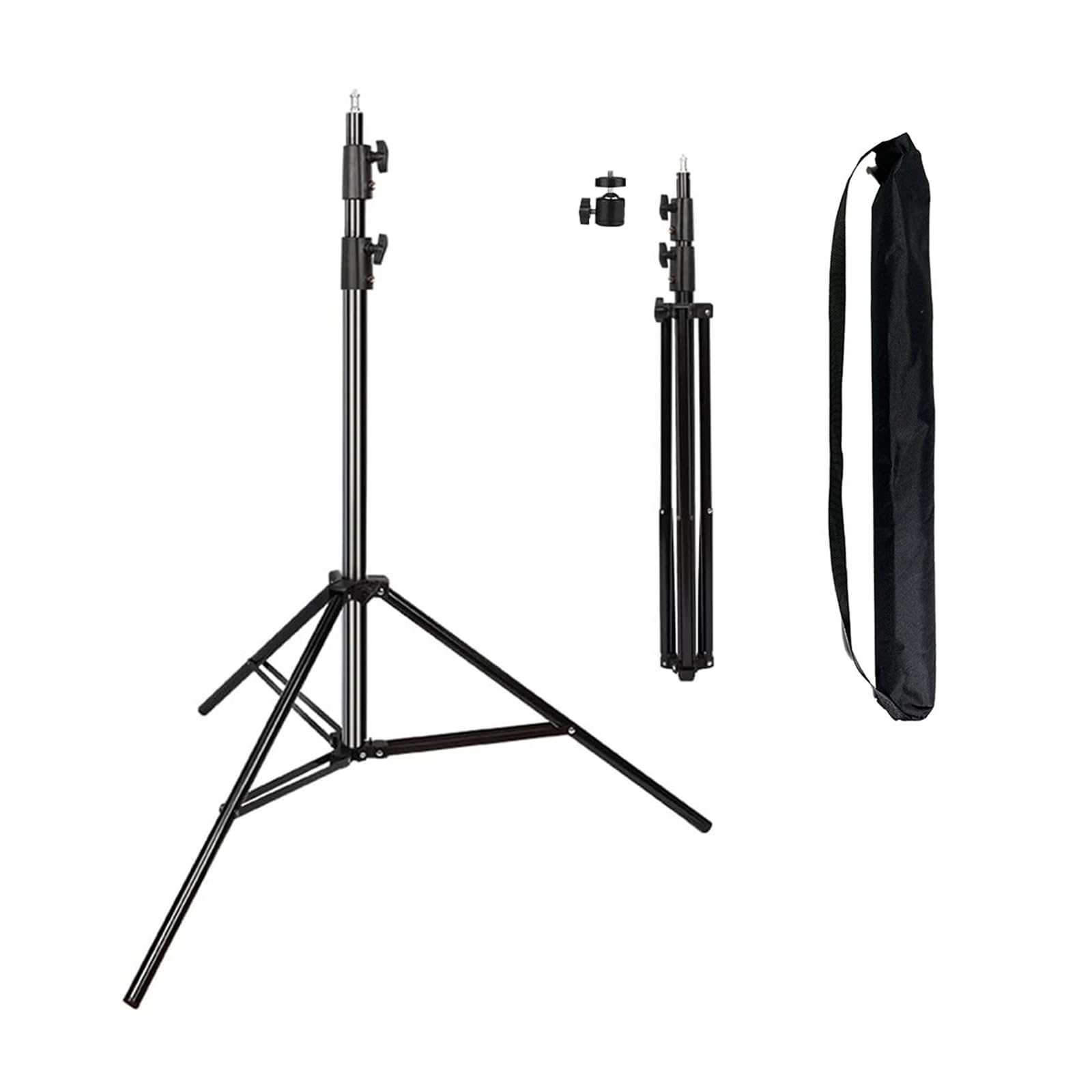 Heavy Duty 9.5ft Adjustable Light Stand with Spring Cushion - Professional Photography Tripod for Studio Speedlights, Ring Lights & Flash Equipment | Perfect for Portrait, Product & YouTube Video Lighting
