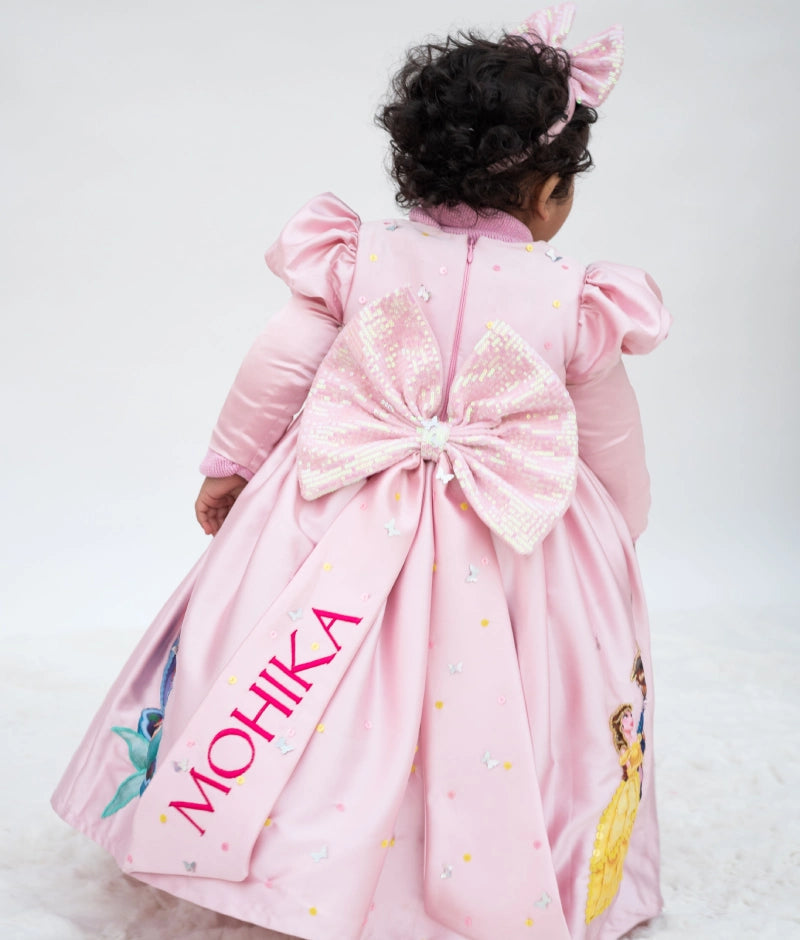Pre Order: Baby Pink Satin Gown - Elegant Formal Dress for Women, Prom, Wedding, Evening Party | Soft & Shiny Fabric, Flowy Design, Comfortable Fit