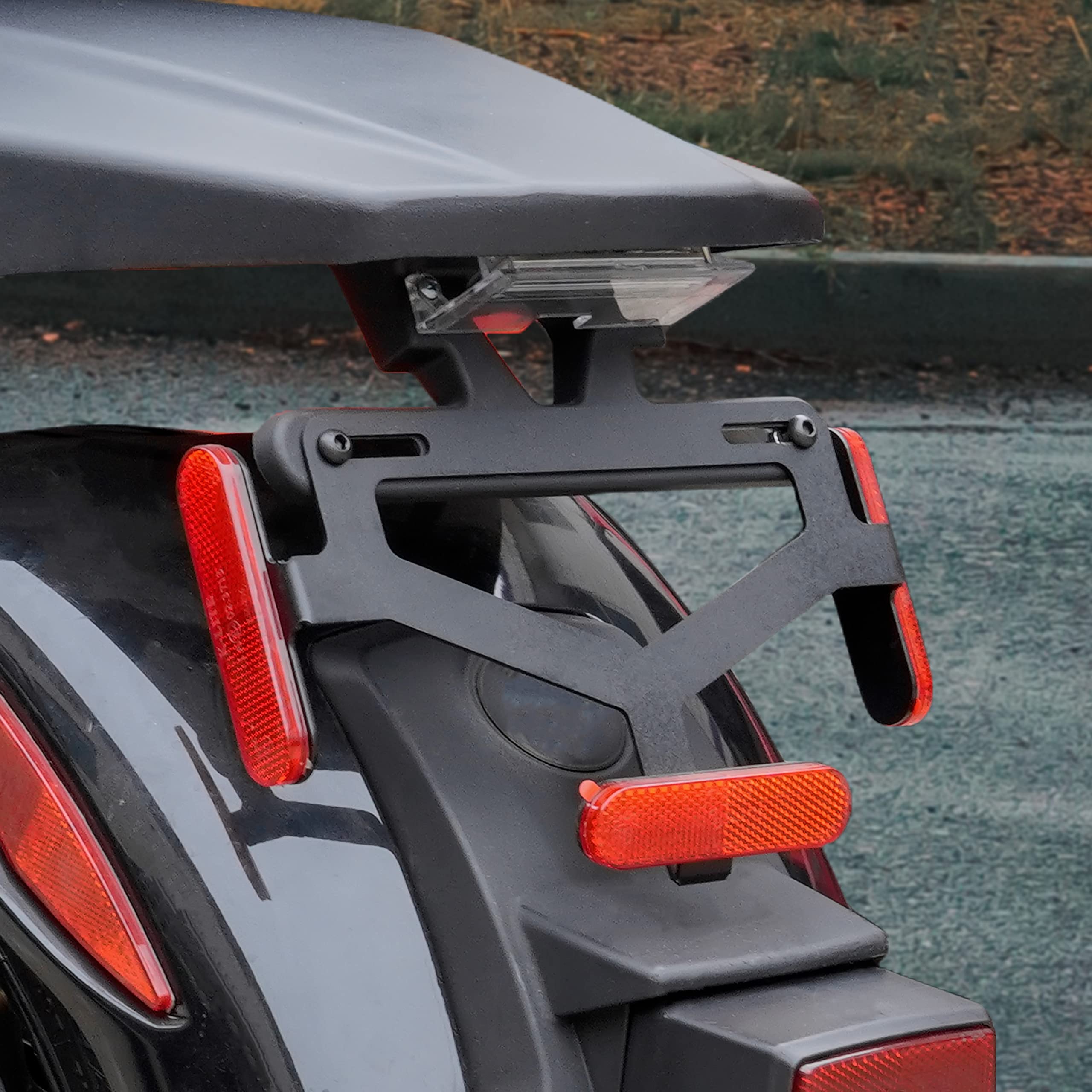 SAUTVS Rear Fender Extender for Can-Am Spyder F3 & F3-S (2015-2025) - Street Legal Short Fender with LED License Plate Light & Holder | Replacement Part #219400597 | Perfect for Urban Commuting & Custom Motorcycle Upgrades