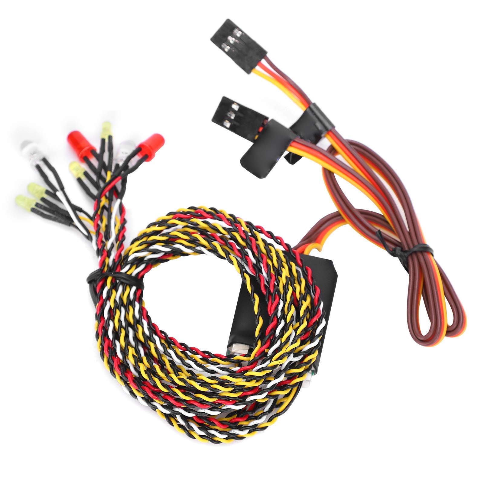 8LED Light Kit for RC Cars - Durable PVC Crawler Accessory for SCX10, D90, 1/8 & 1/10 Scale Remote Control Vehicles - Perfect for Off-Road Racing & Mountain Biking Adventures