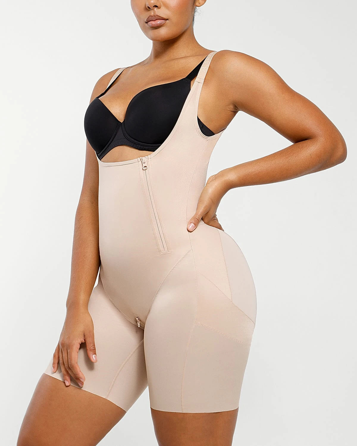 AirSlim® Open Bust Butt Lifting Full Bodysuit Shapewear - Tummy Control Waist Trainer for Women | Perfect for Wedding, Party & Everyday Wear