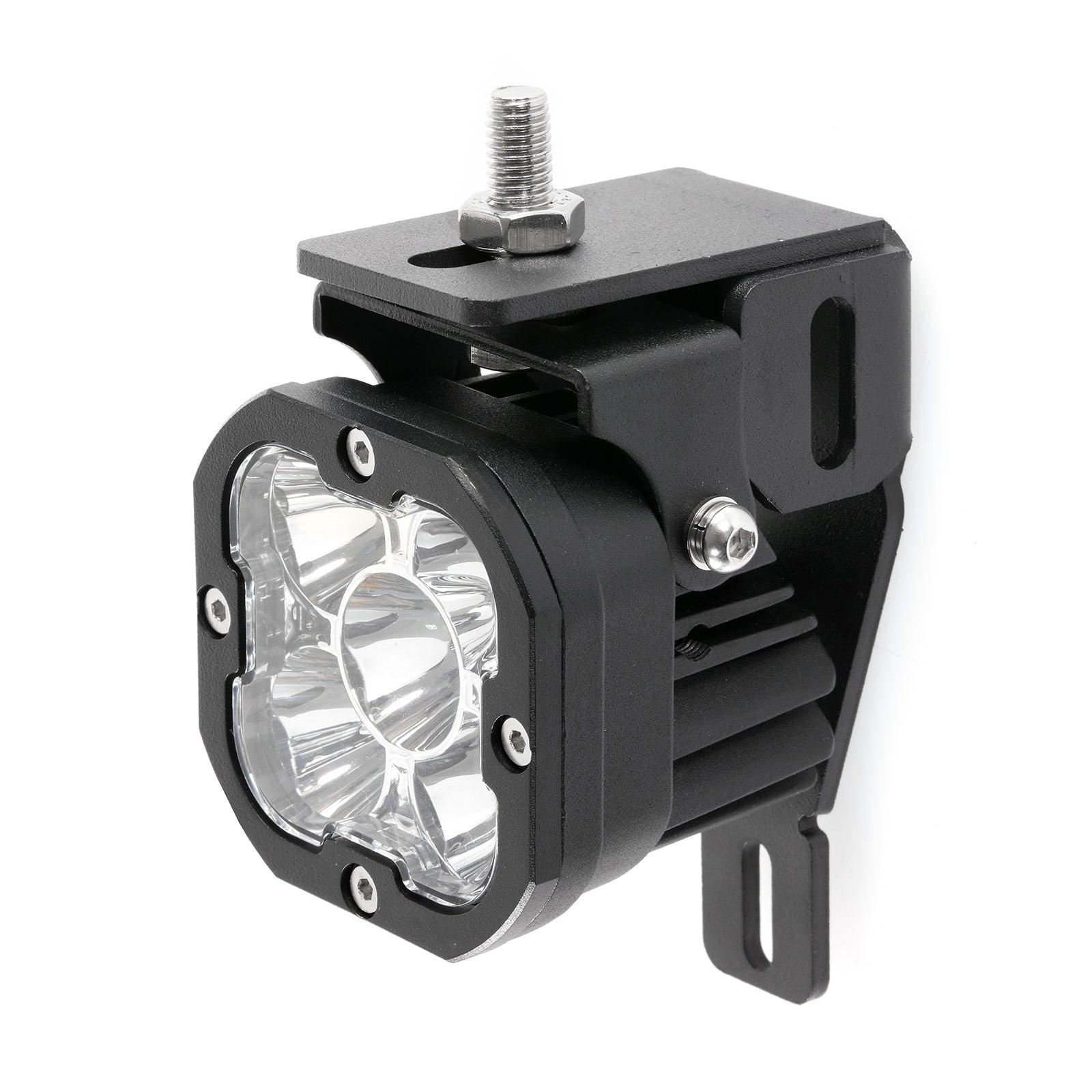 3 Inch LED Pod Lights with Amber Covers & Bumper Mounting Bracket - Compatible with Ford F250 F350 F450 (1999-2016) - Off-Road Fog Lights for Trucks, ATVs & Night Driving