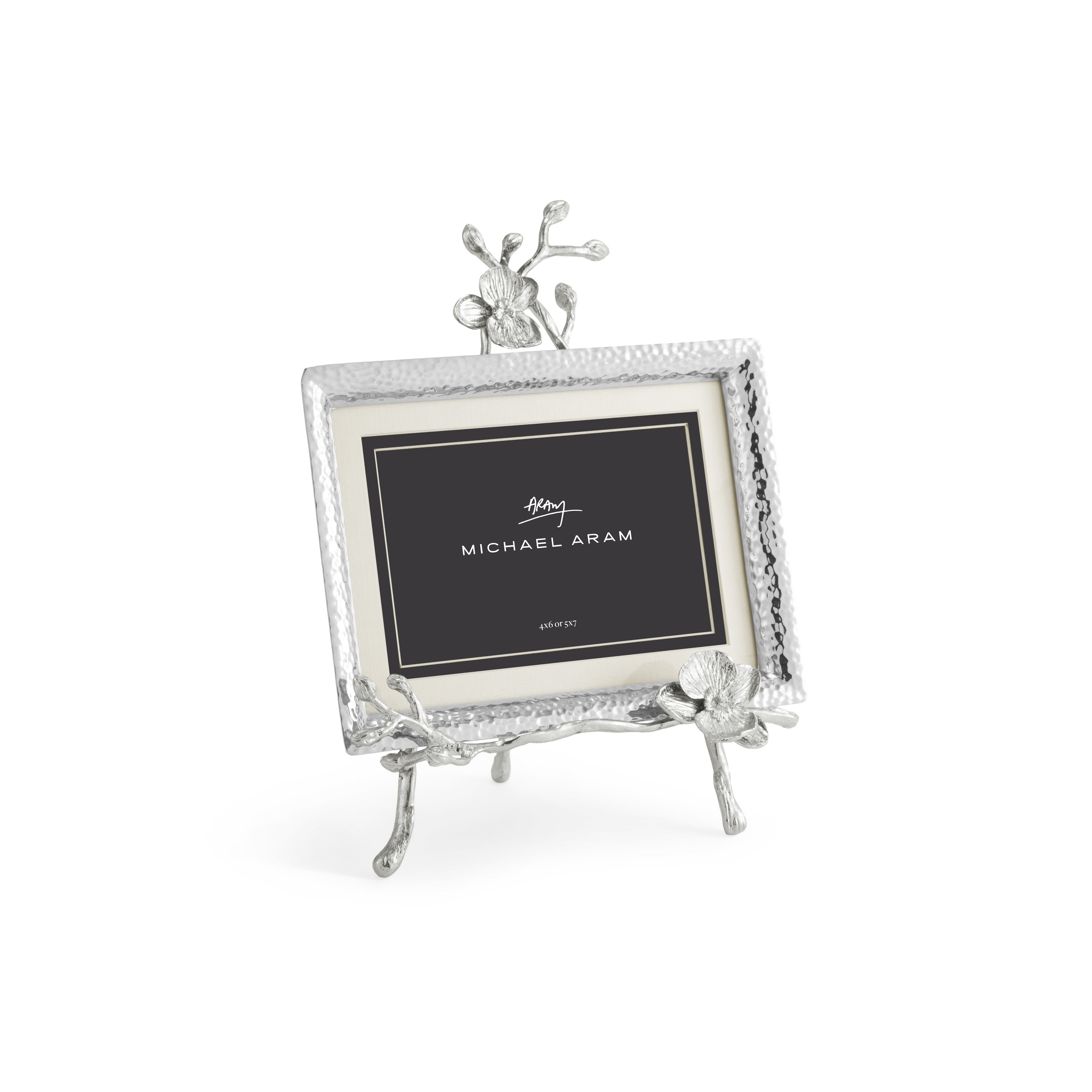 Elegant White Orchid Picture Frame - Perfect for Home Decor, Wedding Photos & Wall Art Displays