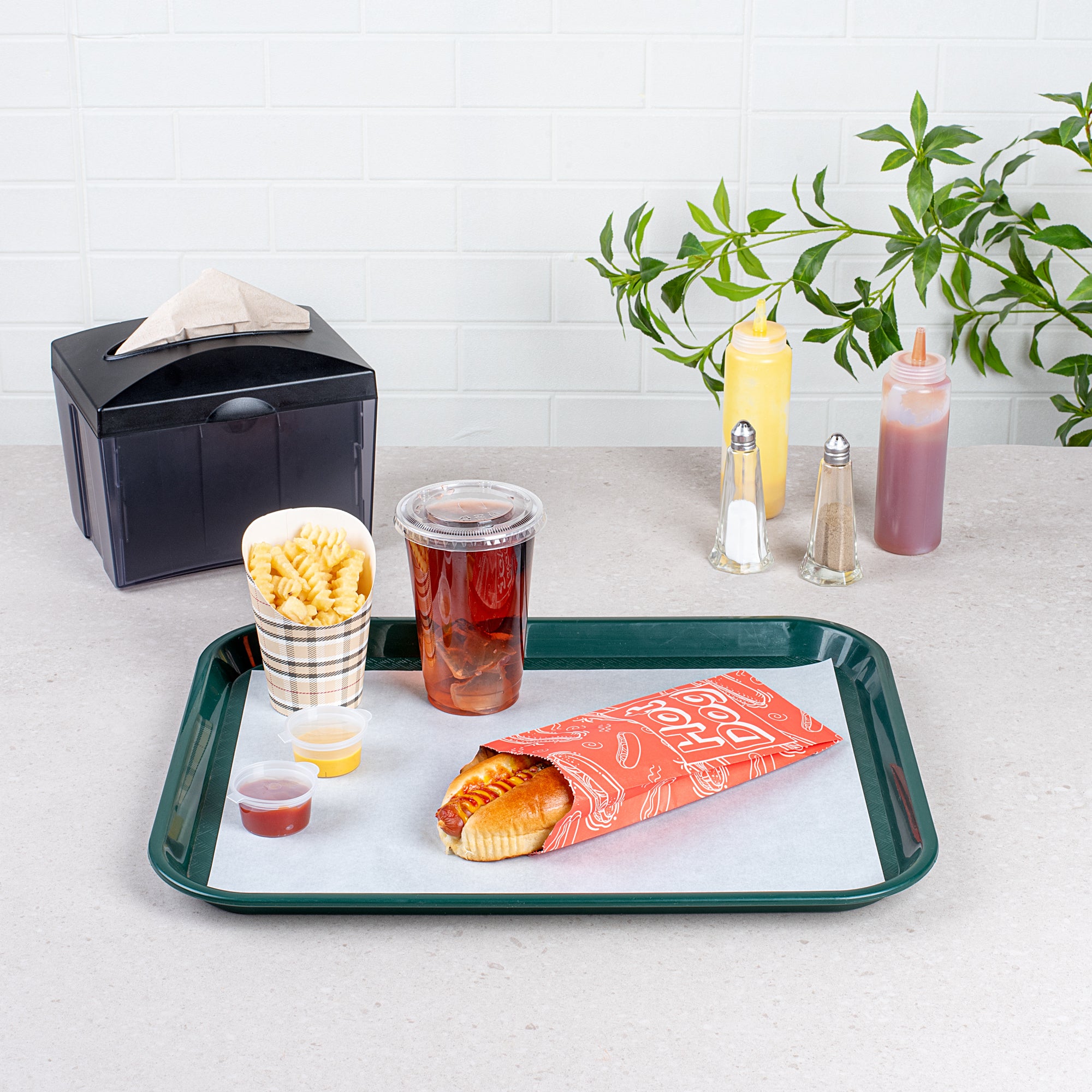 Red Printed Small Hot Dog Foil Bags - 3.75