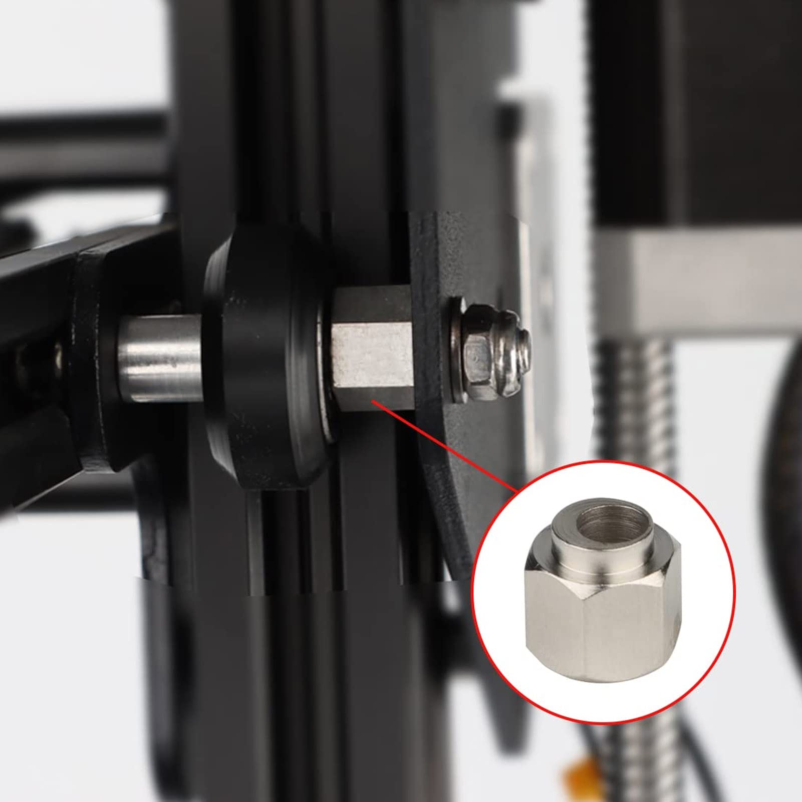 Hilitand 3D Printer POM Pulley Wheel Set with Rubber Bearing & Eccentric Spacer - Smooth Motion for Creality Ender 3, CR-10 - Upgrade Your 3D Printing Precision (Transparent Pulley)
