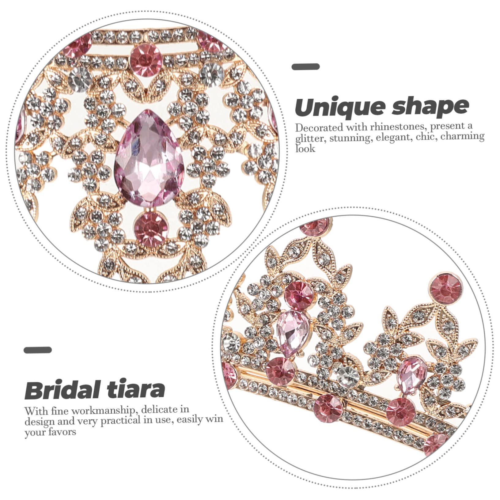**Elegant Rhinestone Bridal Tiara Headpiece - Zinc Alloy Crown Hair Jewelry for Weddings, Birthdays & Special Occasions**    *(Perfect for Brides, Prom, Pageants, Anniversaries & Photo Shoots)*