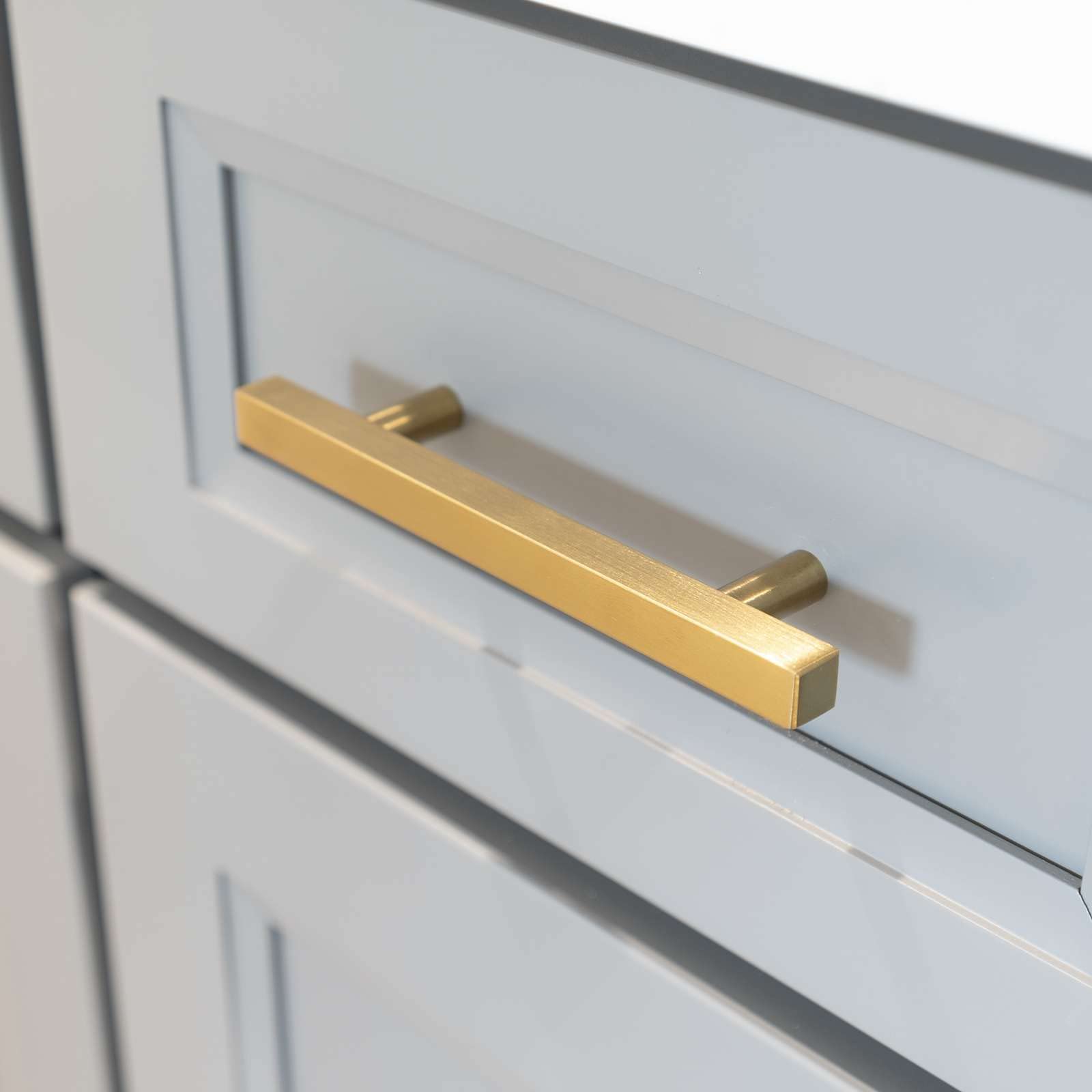 Modket 1 Pack Square Euro Bar Cabinet Handle - 304 Stainless Steel 2