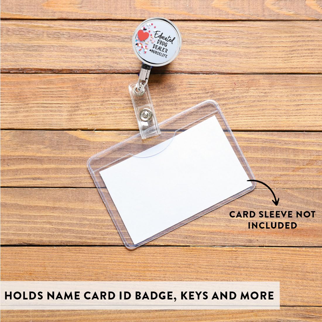 Retractable Badge Reel Holder with Heavy Duty Metal Clip - Professional ID Badge Reel for Nurses, Doctors, Medical Staff & Pharmacy Workers - Perfect for Hospitals, Clinics & Healthcare Facilities