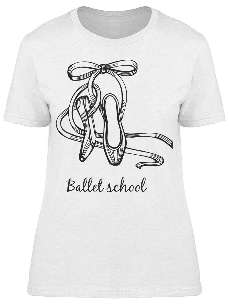 Ballet School Pointe Sketch T-Shirt for Women - Perfect for Dance Classes, Rehearsals & Ballet Enthusiasts