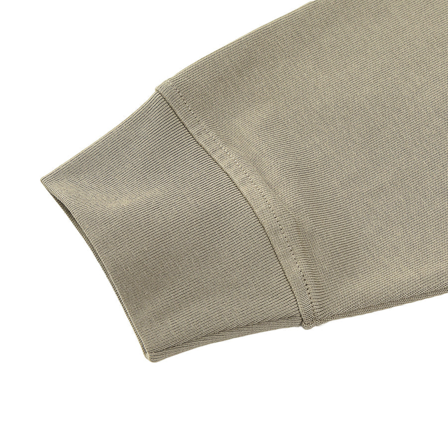 ASUSL Reflective Logo Long Sleeve T-Shirt for Men & Women - Beige - High Visibility Running, Cycling & Outdoor Activities
