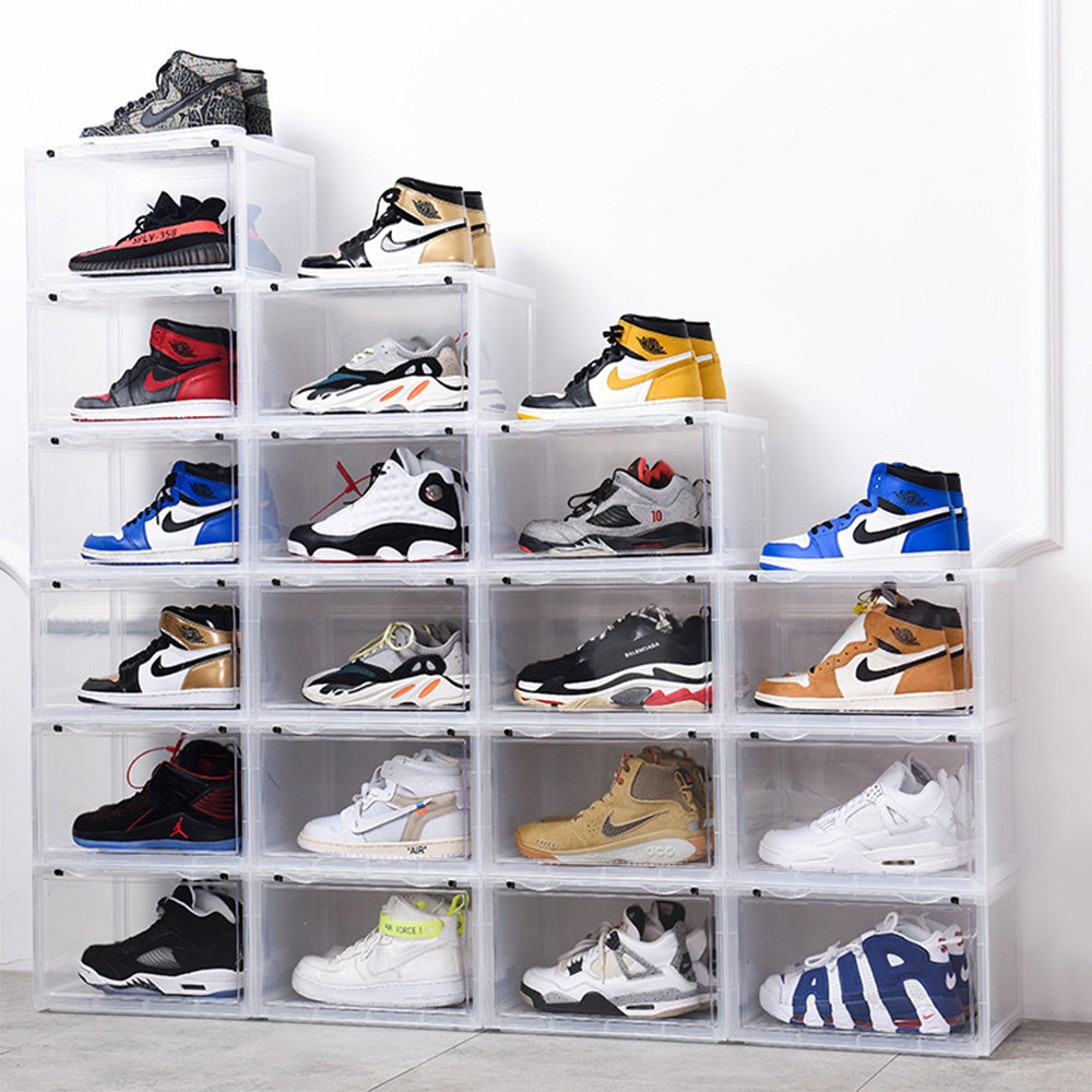 Premium SSS Essentials Sneaker Display Crate with Side Opening - Perfect for Shoe Storage, Sneaker Collection & Retail Store Display - Organize & Showcase Your Sneakers in Style