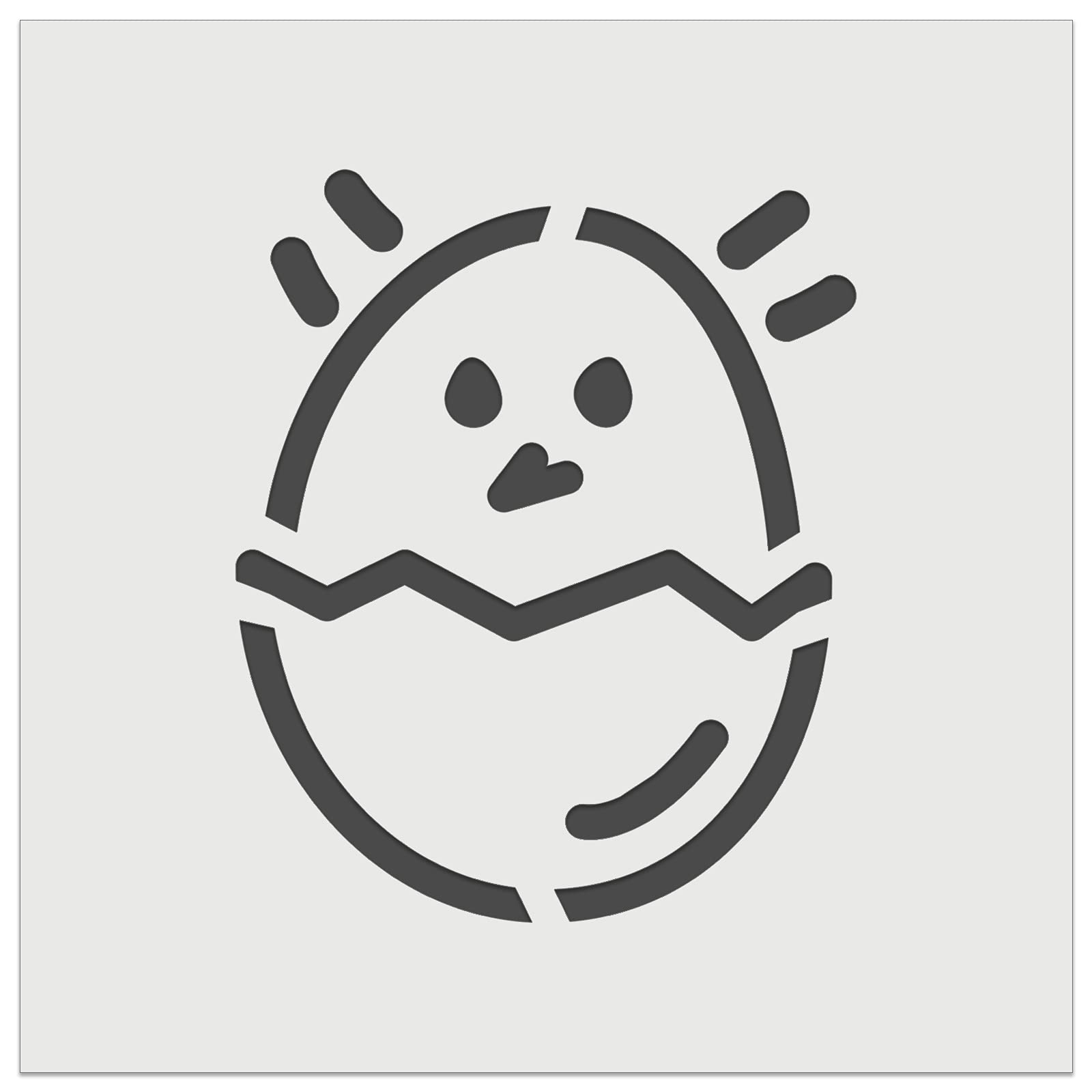 11.5 Inch Reusable Chicken Hatching Egg Doodle Wall Cookie Stencil for DIY Baking & Craft Decor - Perfect for Kids' Birthday Parties, Easter Decorations, and Home Baking Projects