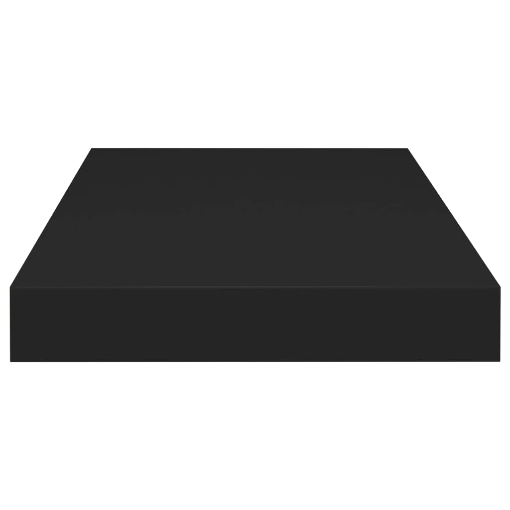 Floating Shelves Set of 2 - 19.7x9.1x1.5 Inch Black MDF Wall Mounted Shelves for Bedroom, Living Room, Bathroom - Modern Decorative Storage Shelves for Home Office, Kitchen, Books & Decor Display