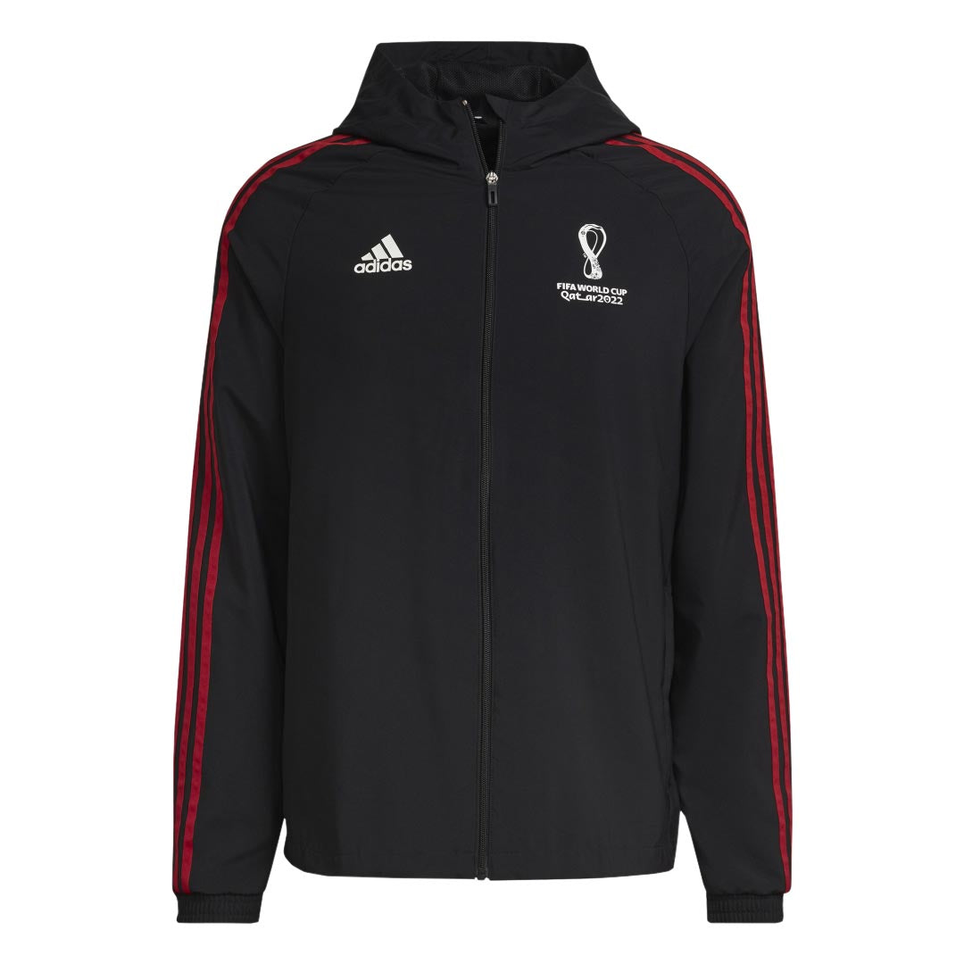 Adidas Men's FIFA World Cup 2022 Official Emblem Jacket HC3450 - Lightweight Soccer Jacket for Fans, Training & Outdoor Sports