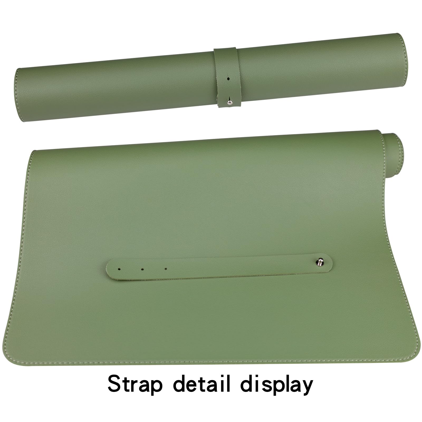 Premium Green PU Leather Desk Mat - 31.5