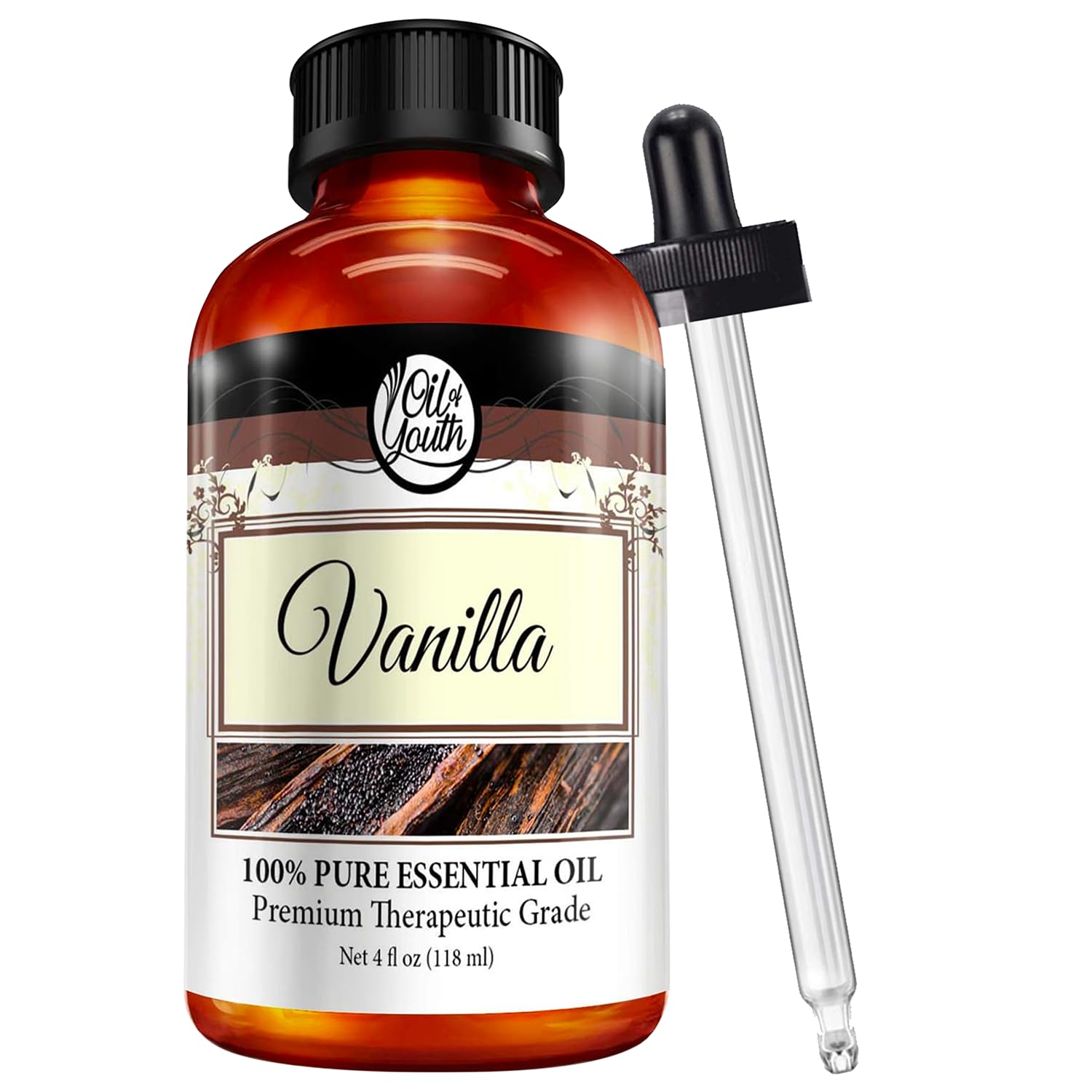 Youth Vanilla Essential Oil 4oz - 100% Pure Aromatherapy Oil for Candle Making, Diffusers, Massage & Skin Care | Relaxing Scent for Home Spa & Stress Relief