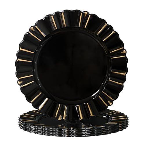 Scalloped Rim - Black