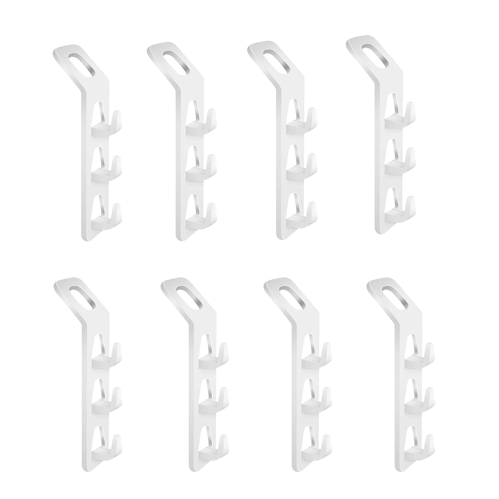 8Pcs Multi-Layer Cascading Clothes Hangers - Space Saving Closet Organizer with Foldable Design for Pants, Scarves & Ties Storage - Perfect for Small Closets, Wardrobes & Dorm Rooms