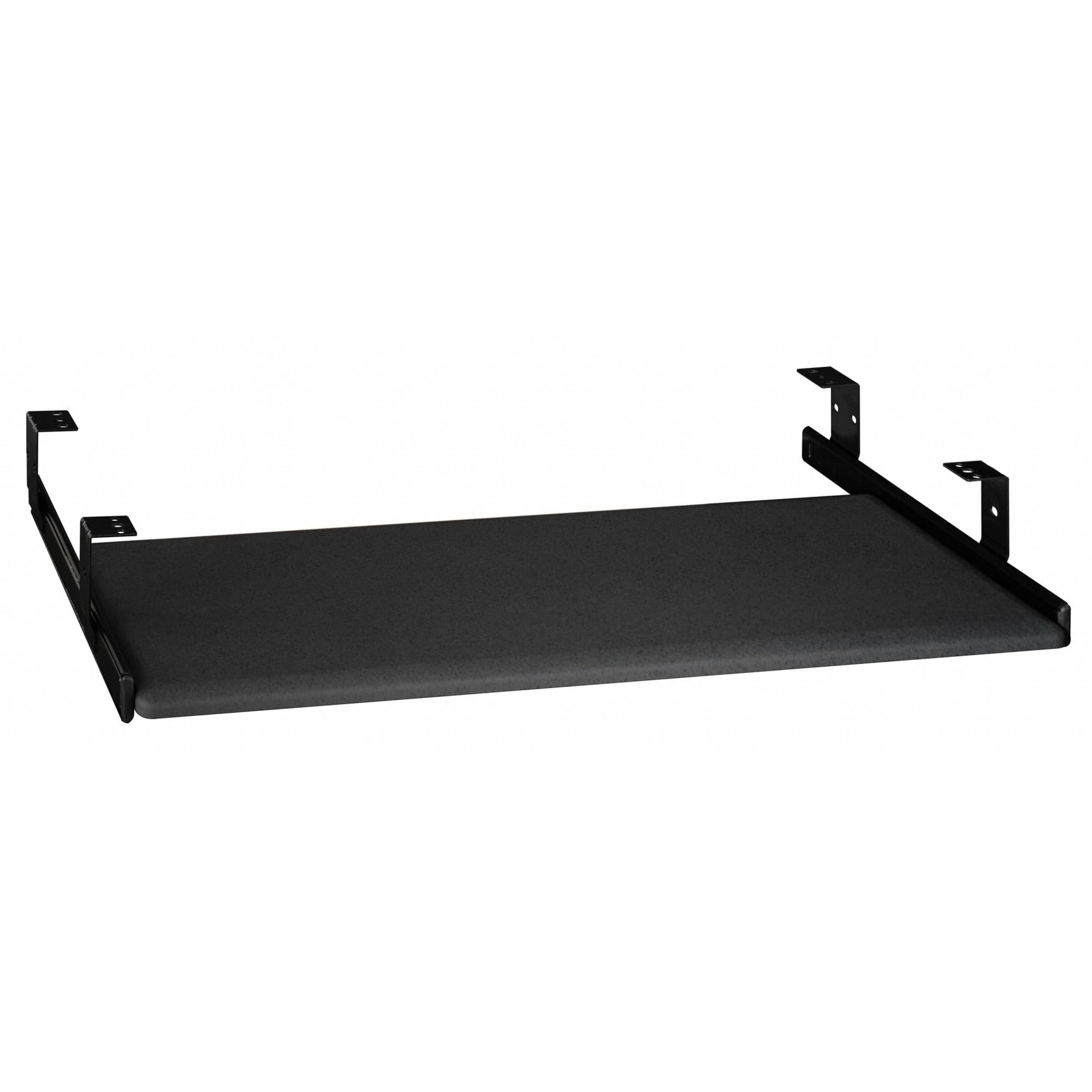 Bush Business Furniture Universal Keyboard Shelf - Adjustable Ergonomic Under Desk Tray for Home & Office, Black | Space-Saving Desk Accessory for Computer Workstations & Standing Desks
