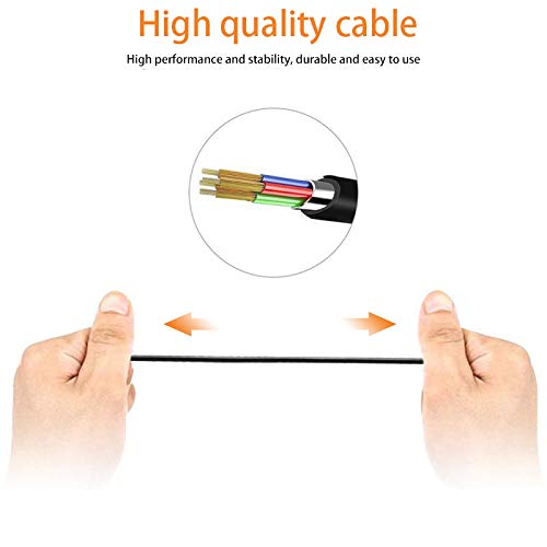 Replacement Audio Cable with Inline Mute & Volume Control for Astro A10 A30 A40 A50 G633 G933 Gaming Headsets - Compatible with Xbox One, PS4, PC, and Mobile MixAmp - Perfect for Gaming, Streaming, and Online Chatting